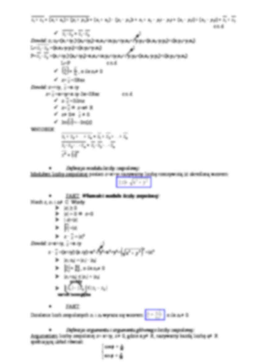Liczby zespolone - Własności sprężenia - strona 3