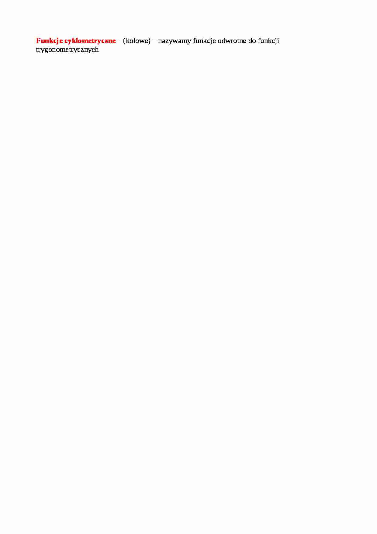 Matematyka - Funkcja odwrotna - strona 1