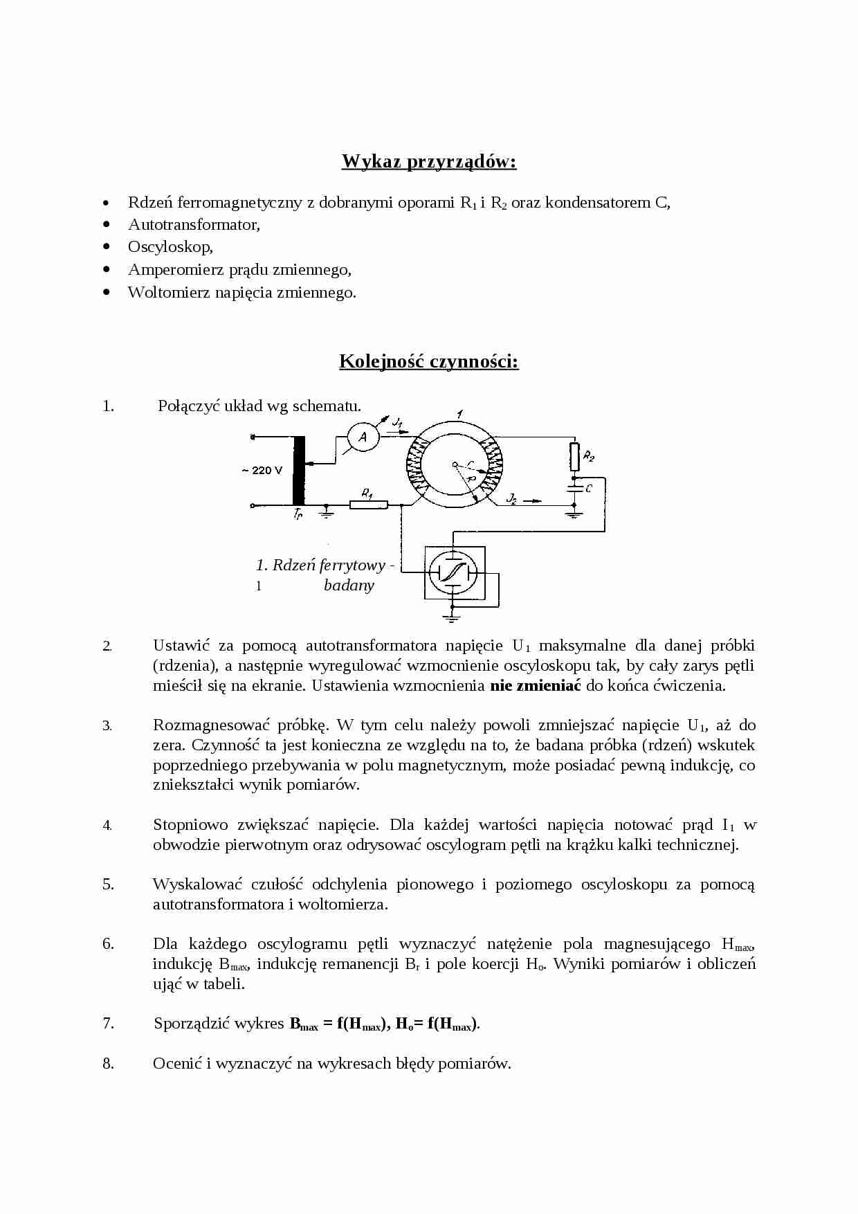 Pętla histerezy magnetycznej - strona 1