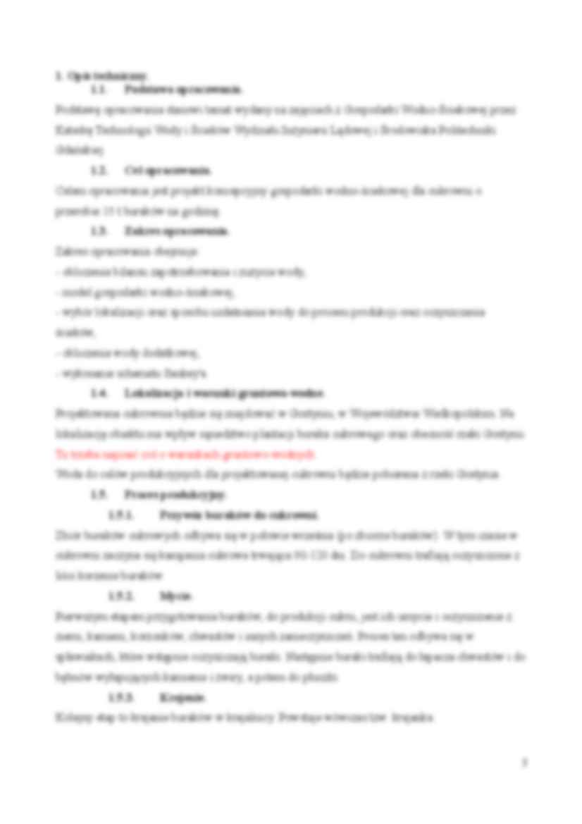 Opis techniczny projektu gospodarkiwodno-ściekowej dla cukrowni - strona 3