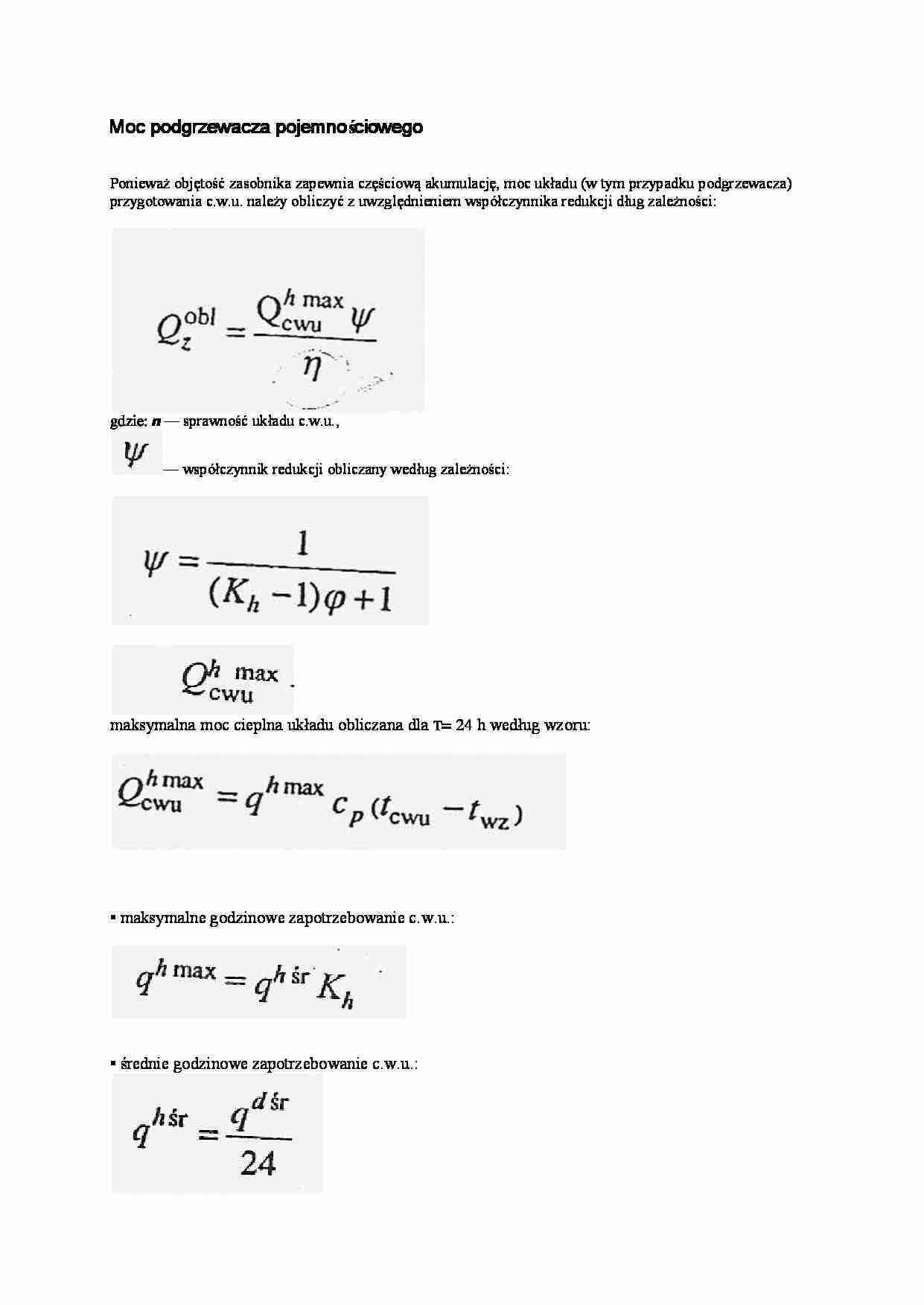 Moc podgrzewacza pojemnościowego - strona 1
