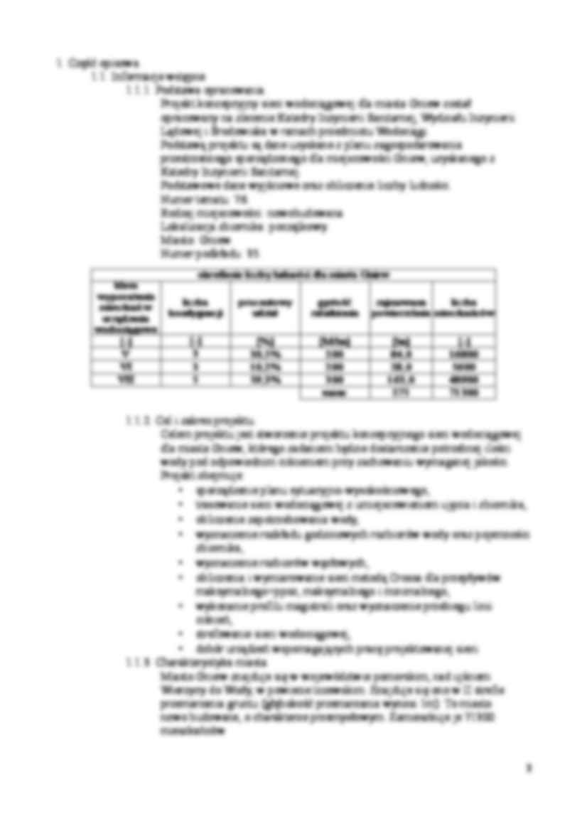 Projekt koncepcyjny sieci wodociągowej dla miasta Gniew - strona 3