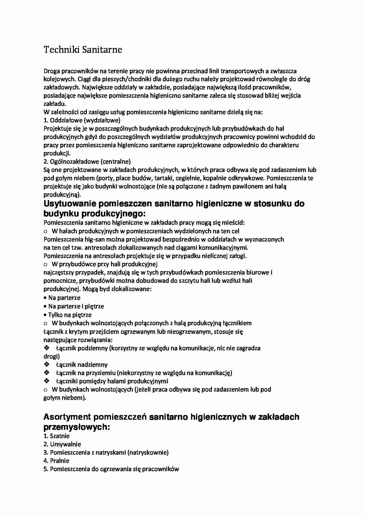 Pomieszczenia sanitarno-higieniczne-opracowanie - strona 1