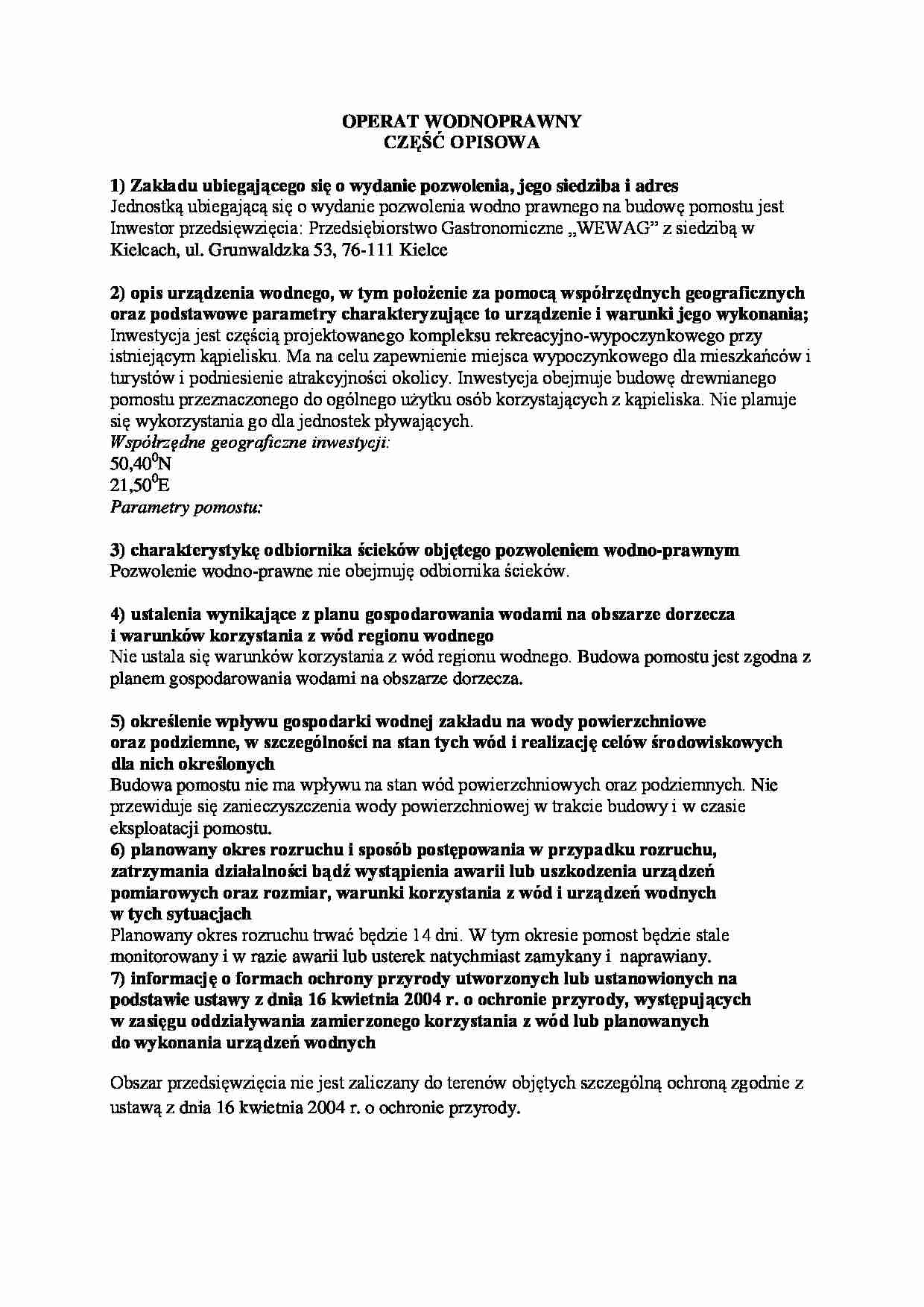 Operat-część opisowa - strona 1