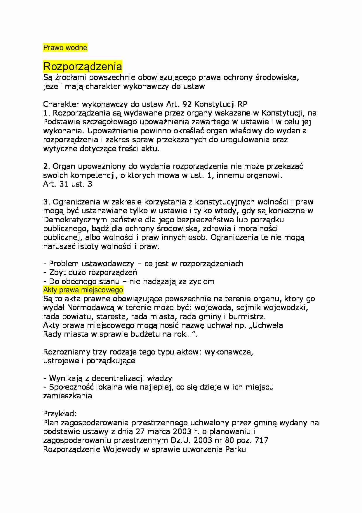 Przepisy prawa ochrony środowiska - rozporządzenia - strona 1