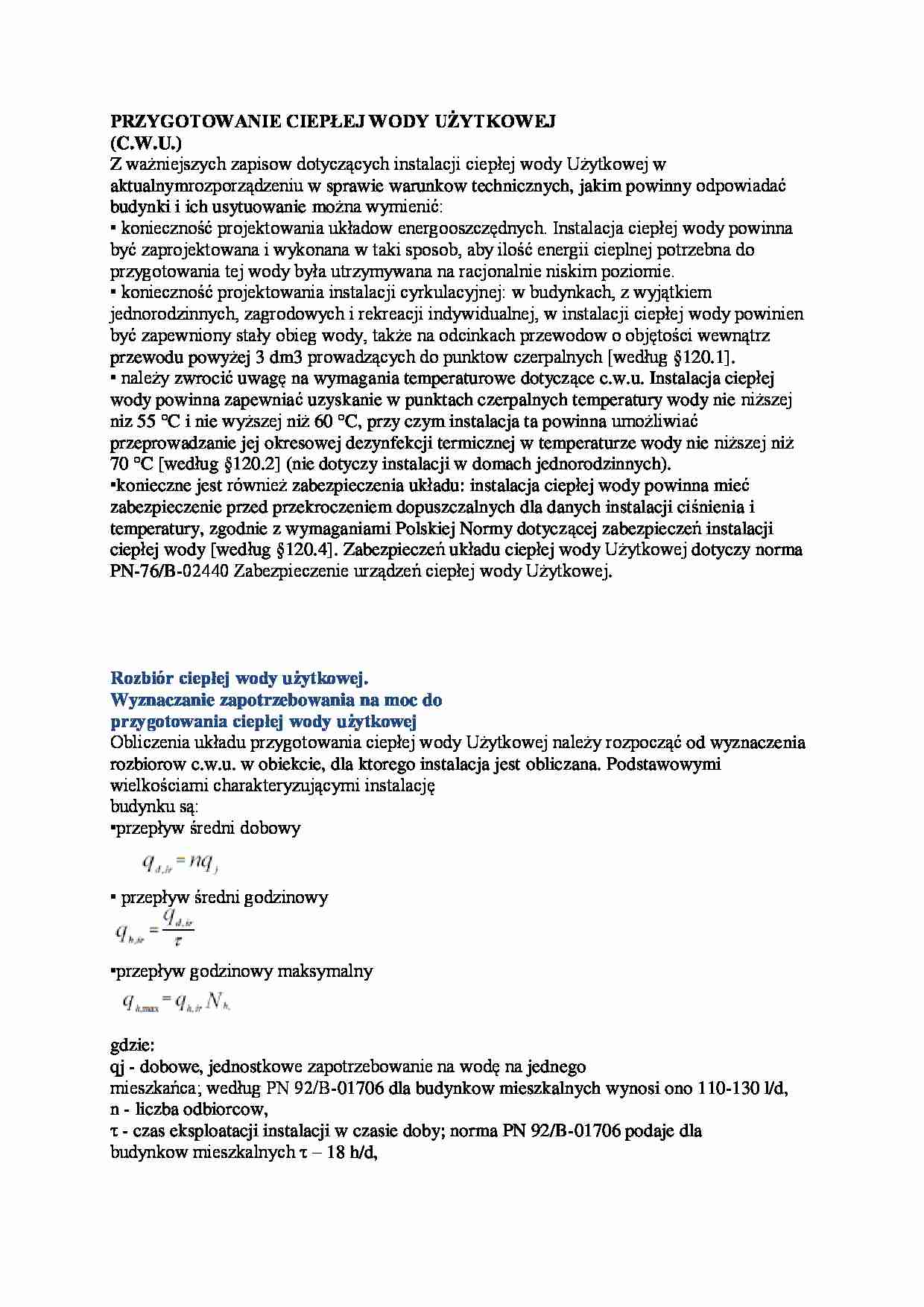  Przygotowanie ciepłej wody użytkowej - strona 1