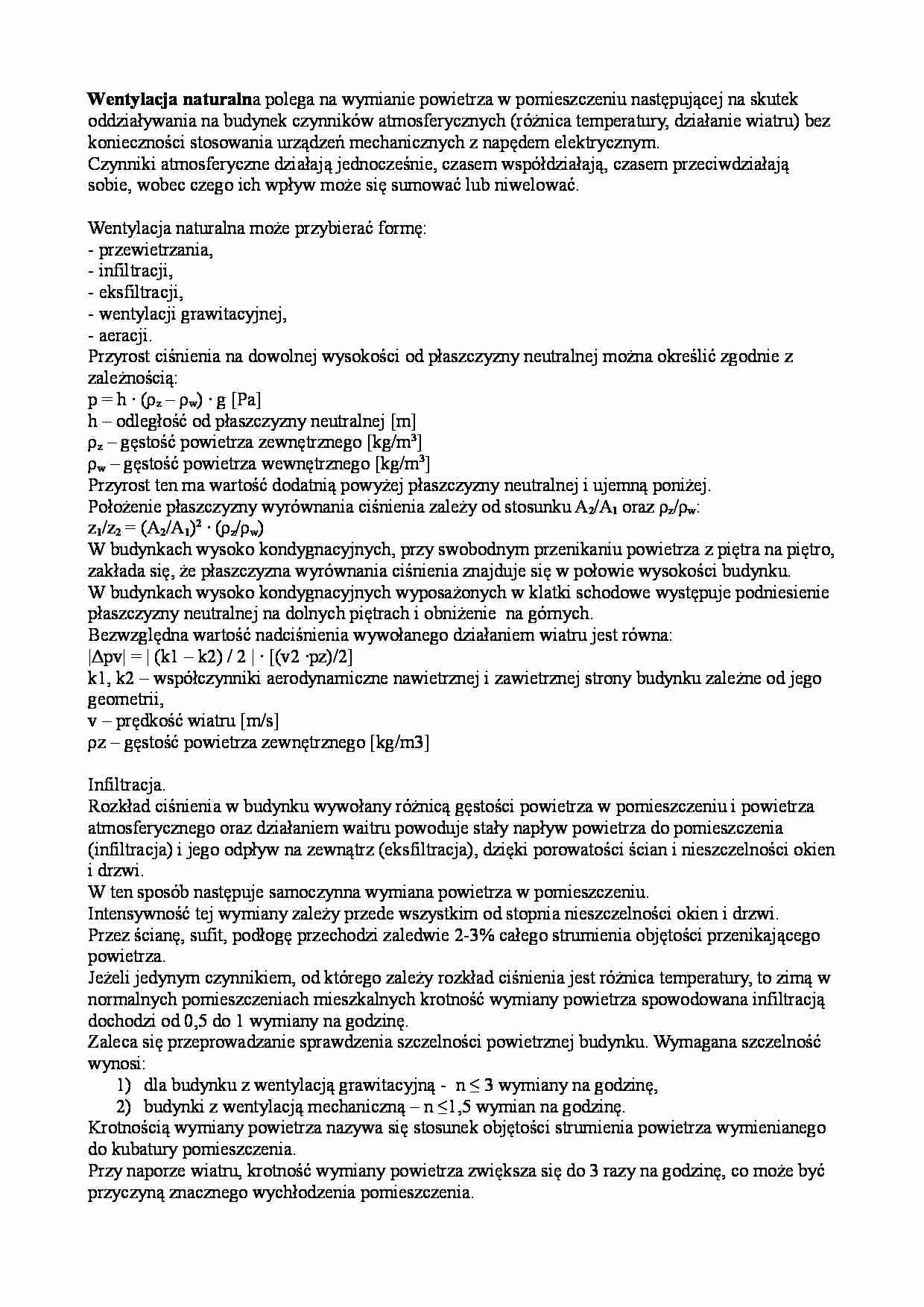 Wentylacja naturalna - strona 1