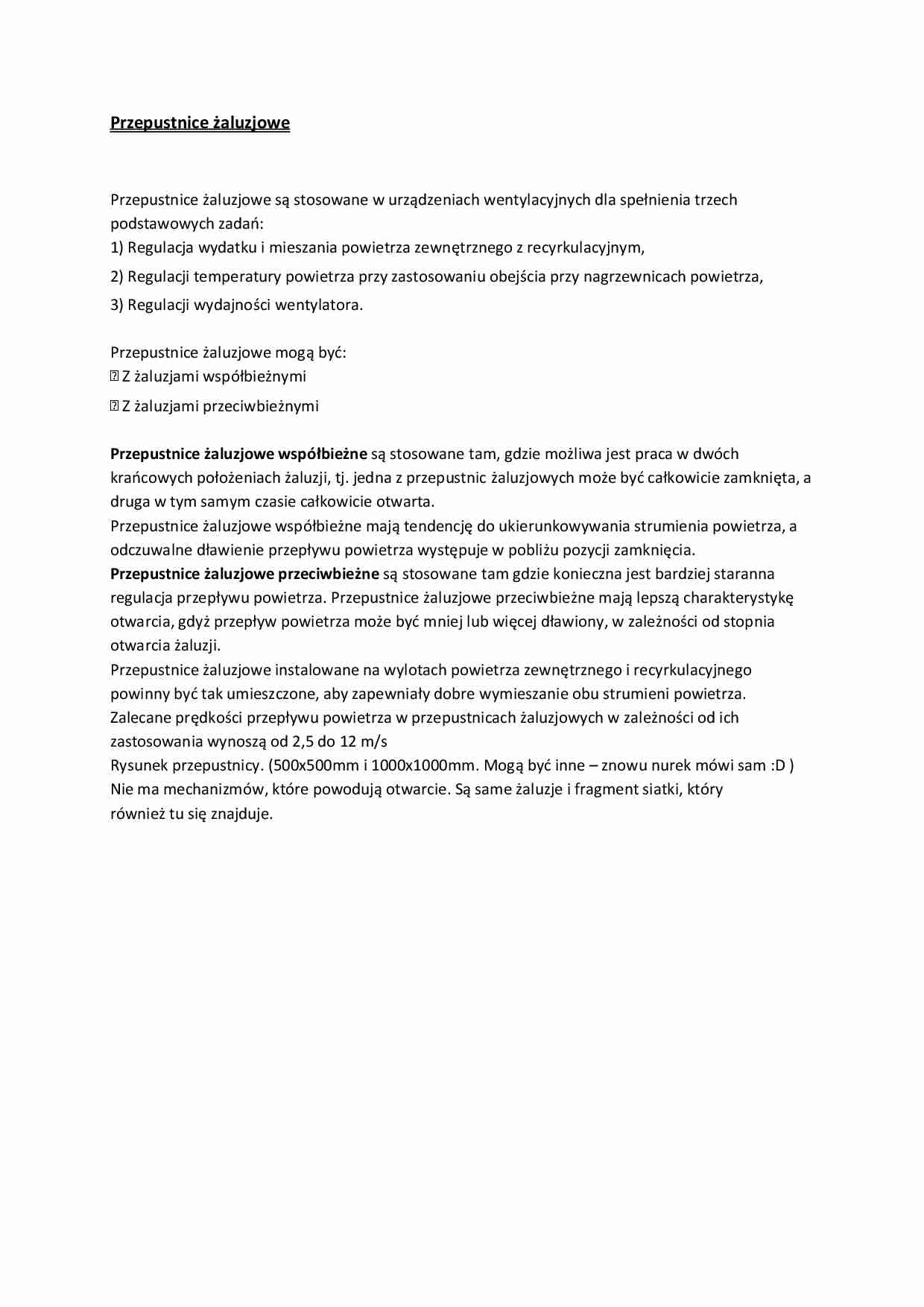 Przepustnice żaluzjowe - strona 1