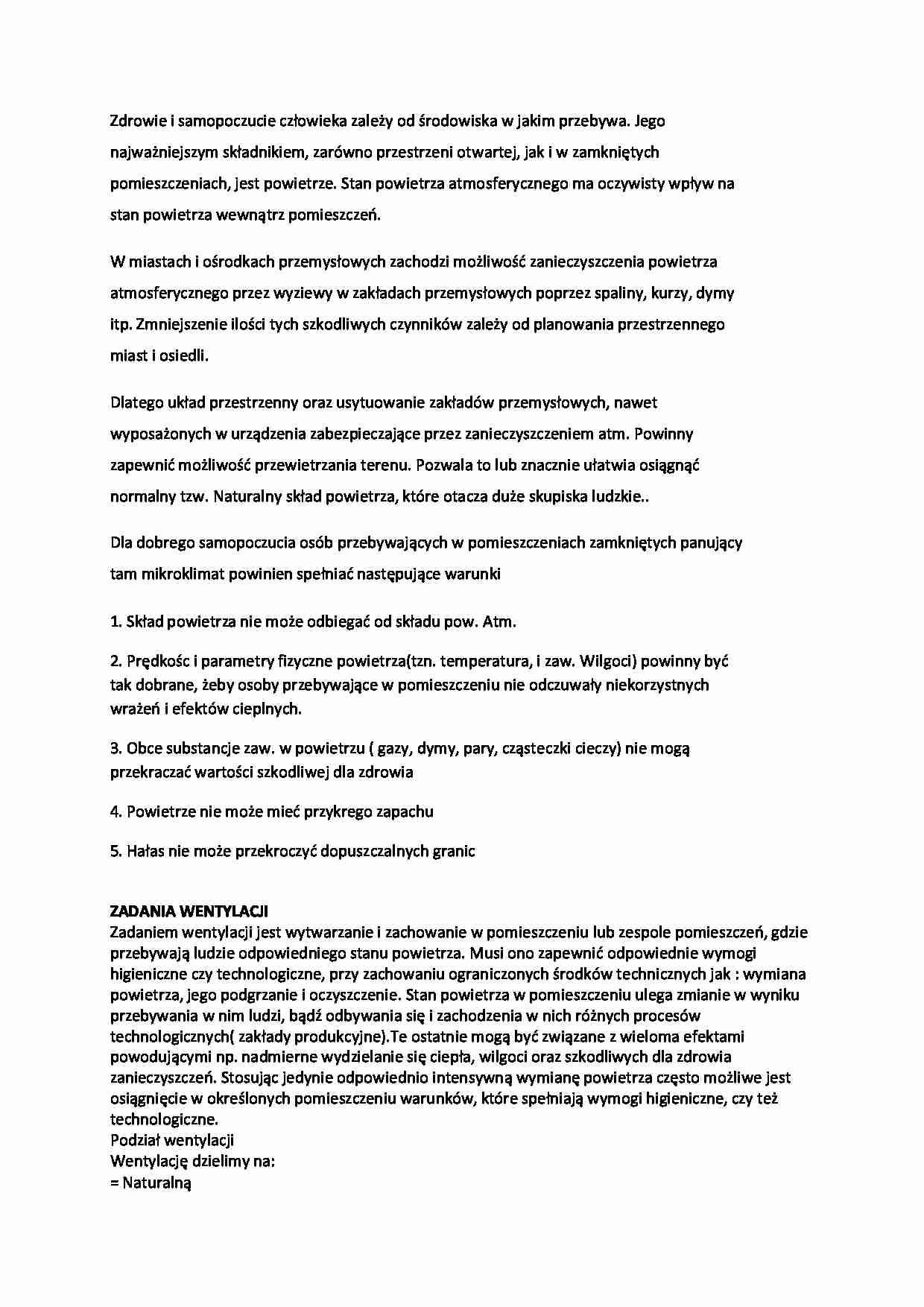 Zadania wentylacji - strona 1