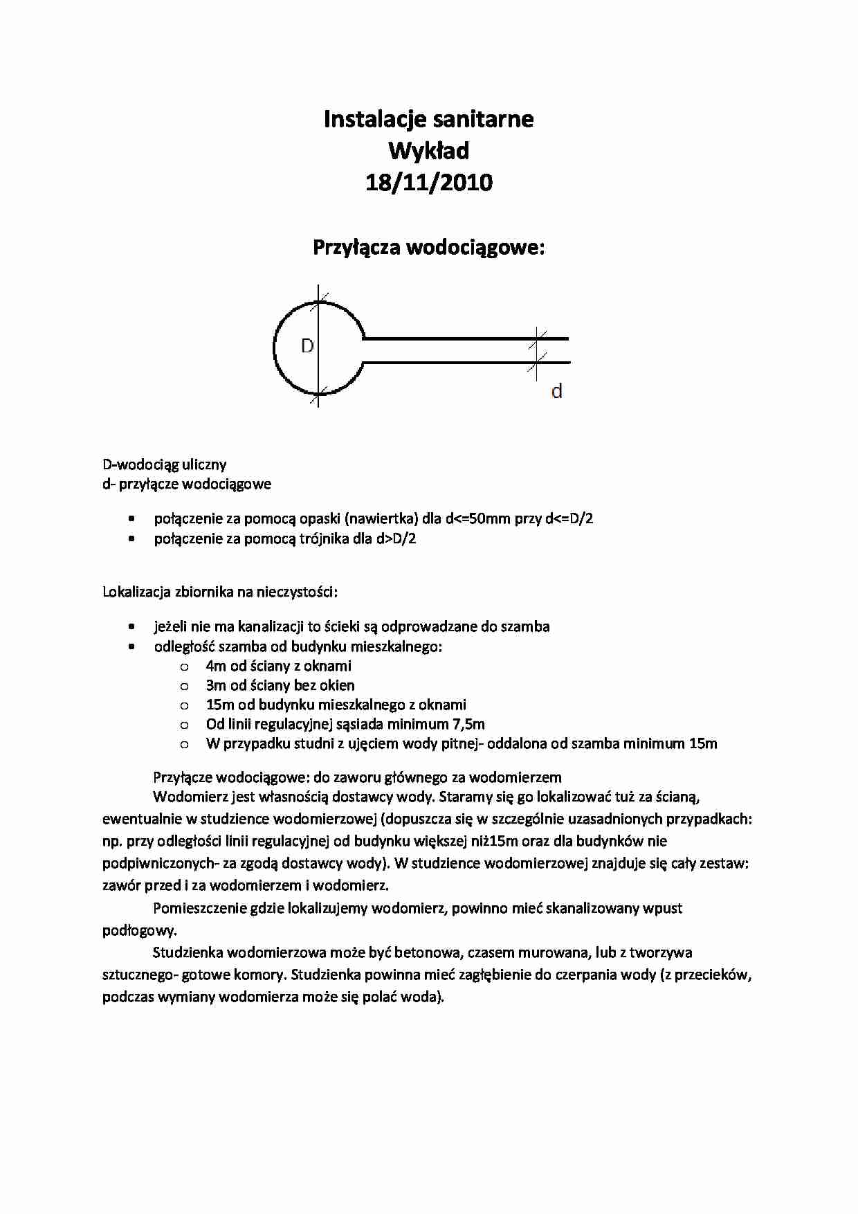 Przyłącza wodociągowe - strona 1