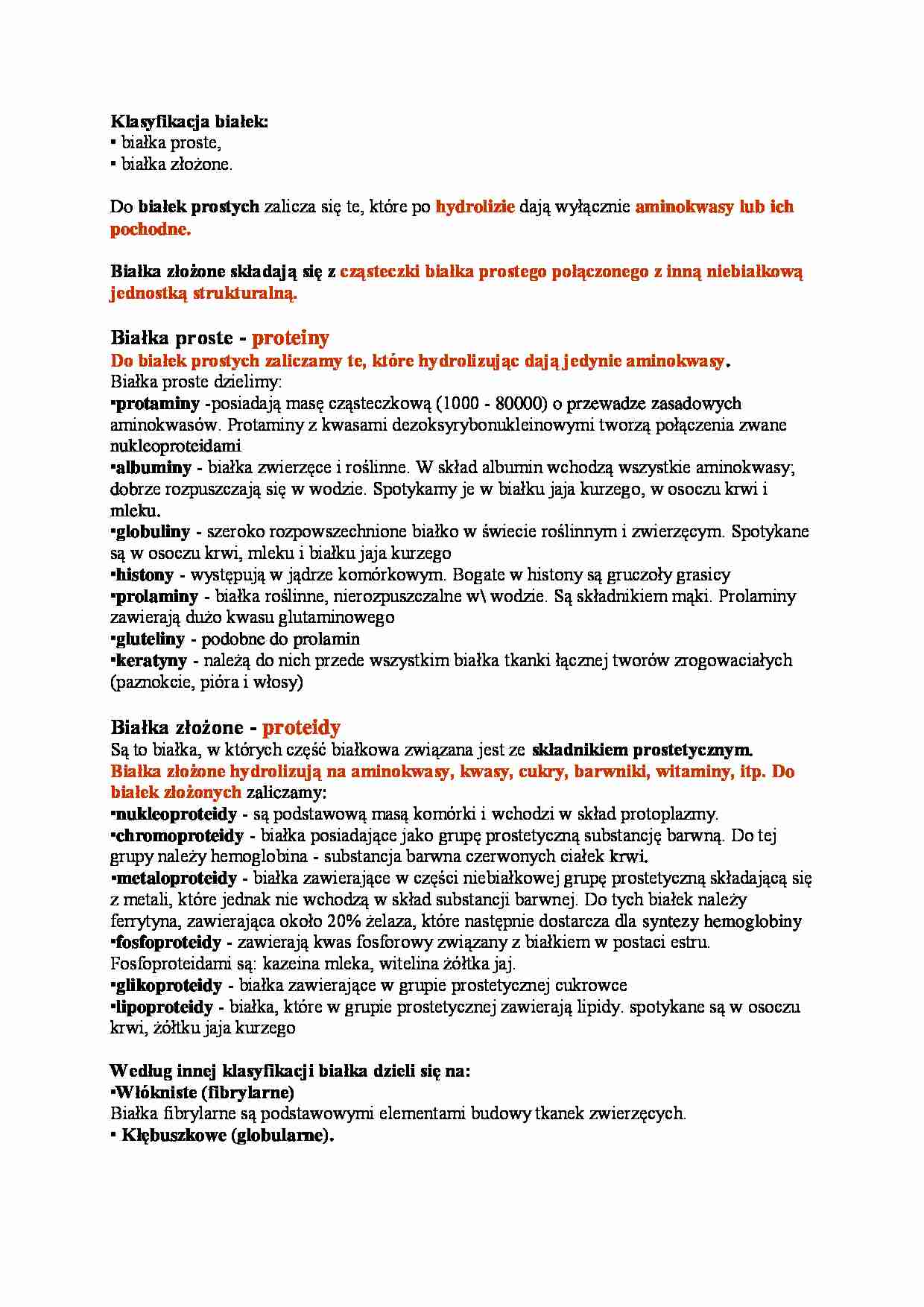 Białka - Proteiny - strona 1
