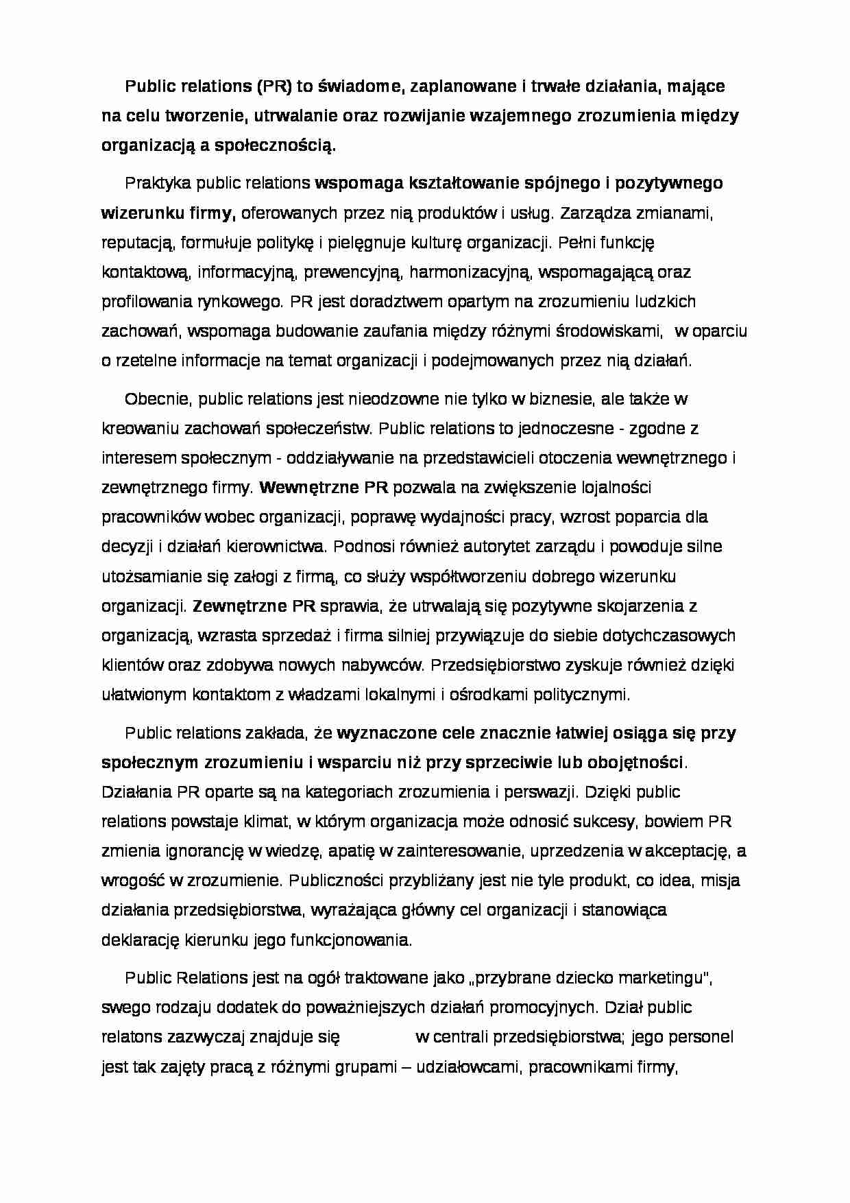 public relations  - strona 1