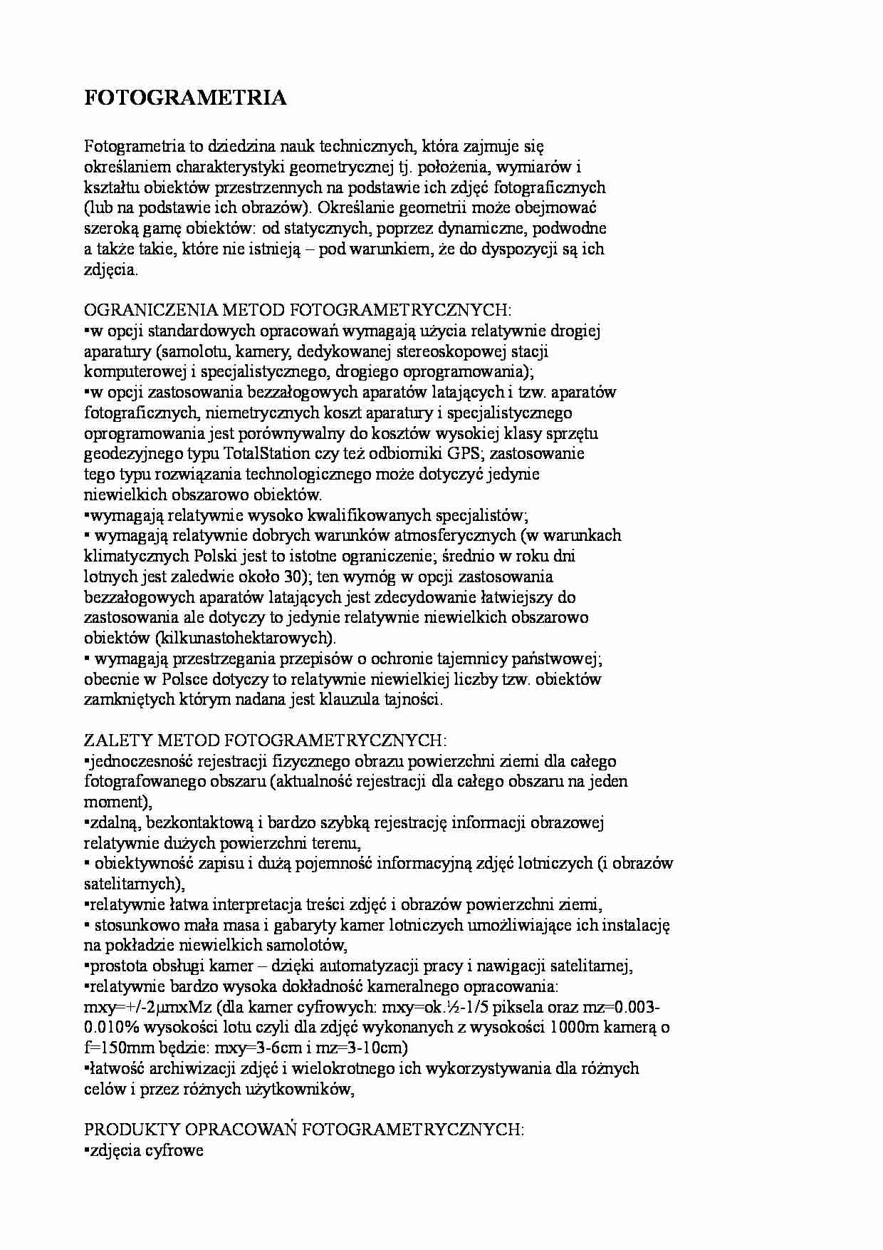 Fotogrametria-opracowanie - strona 1