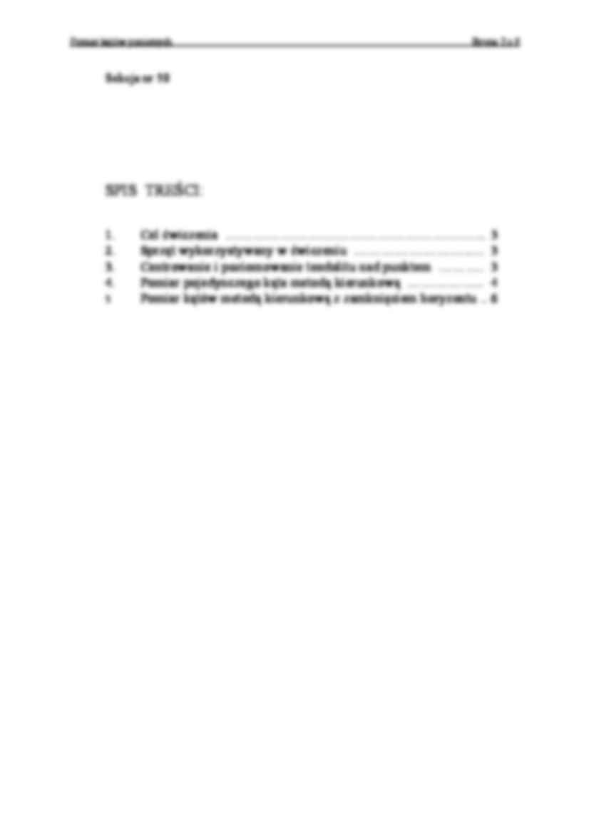 Pomiar kątów poziomych - Teodolit - strona 2