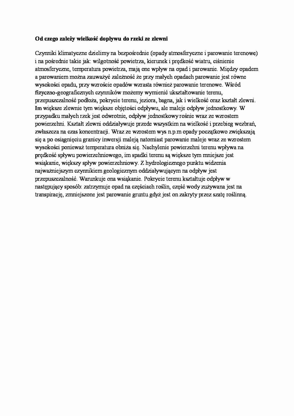 Wielkość dopływu do rzeki ze zlewni - strona 1
