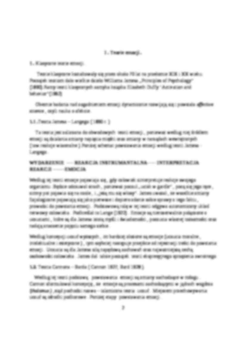 Teorie emocji i mechanizmy ich powstawania - strona 3