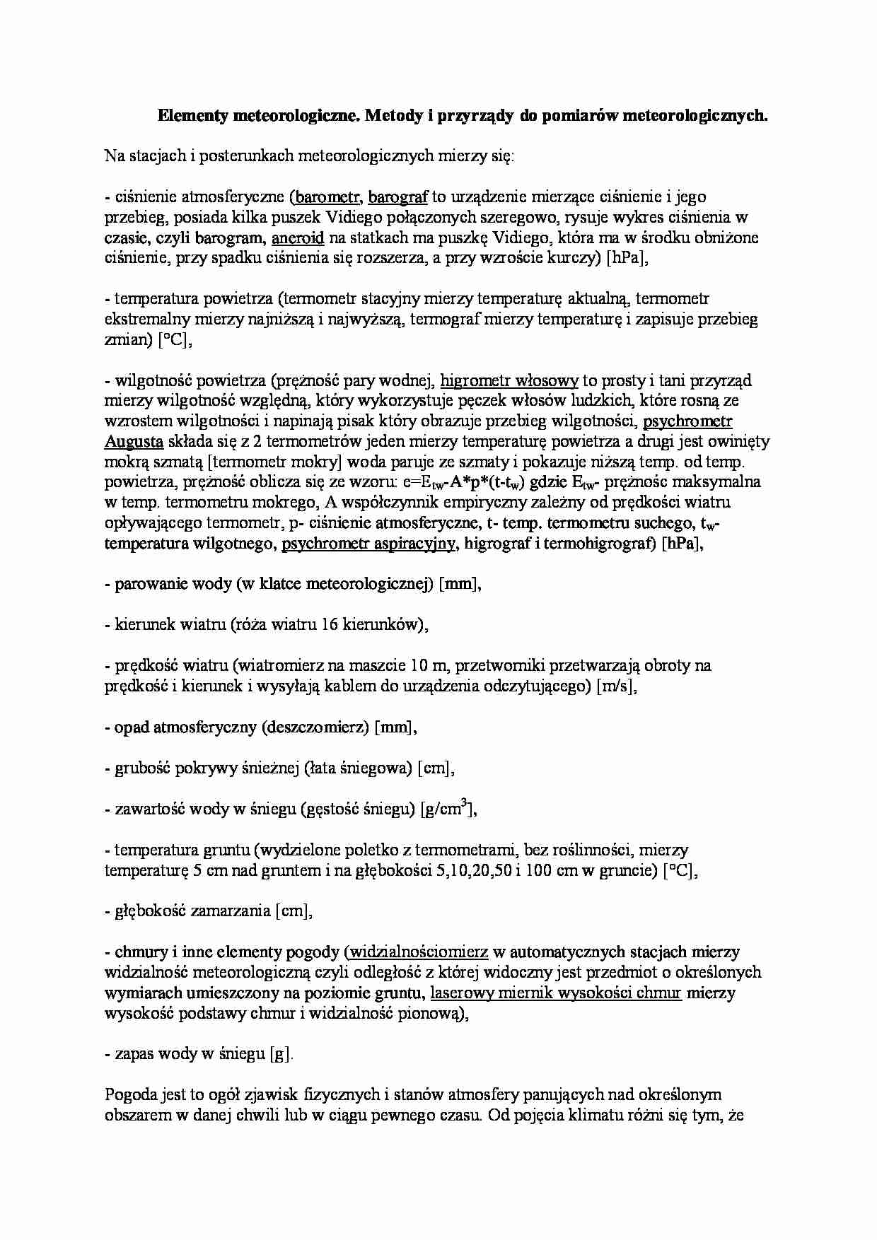Elementy meteorologiczne - strona 1