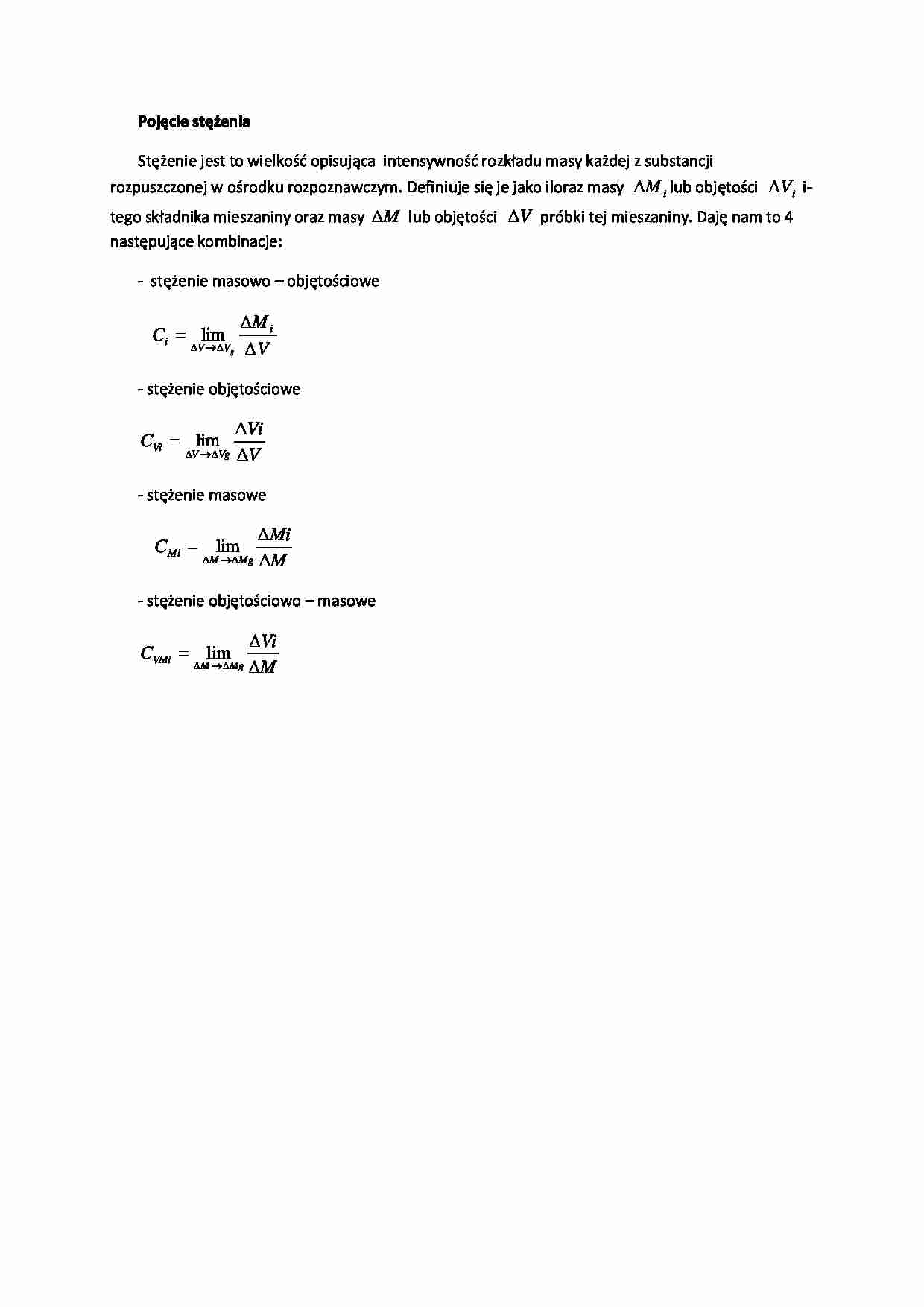 Pojęcie stężenia - strona 1