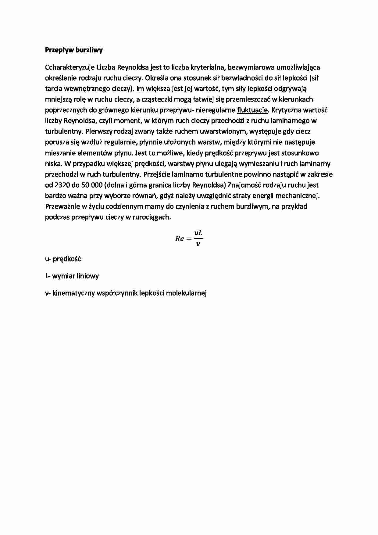 Przepływ burzliwy - strona 1