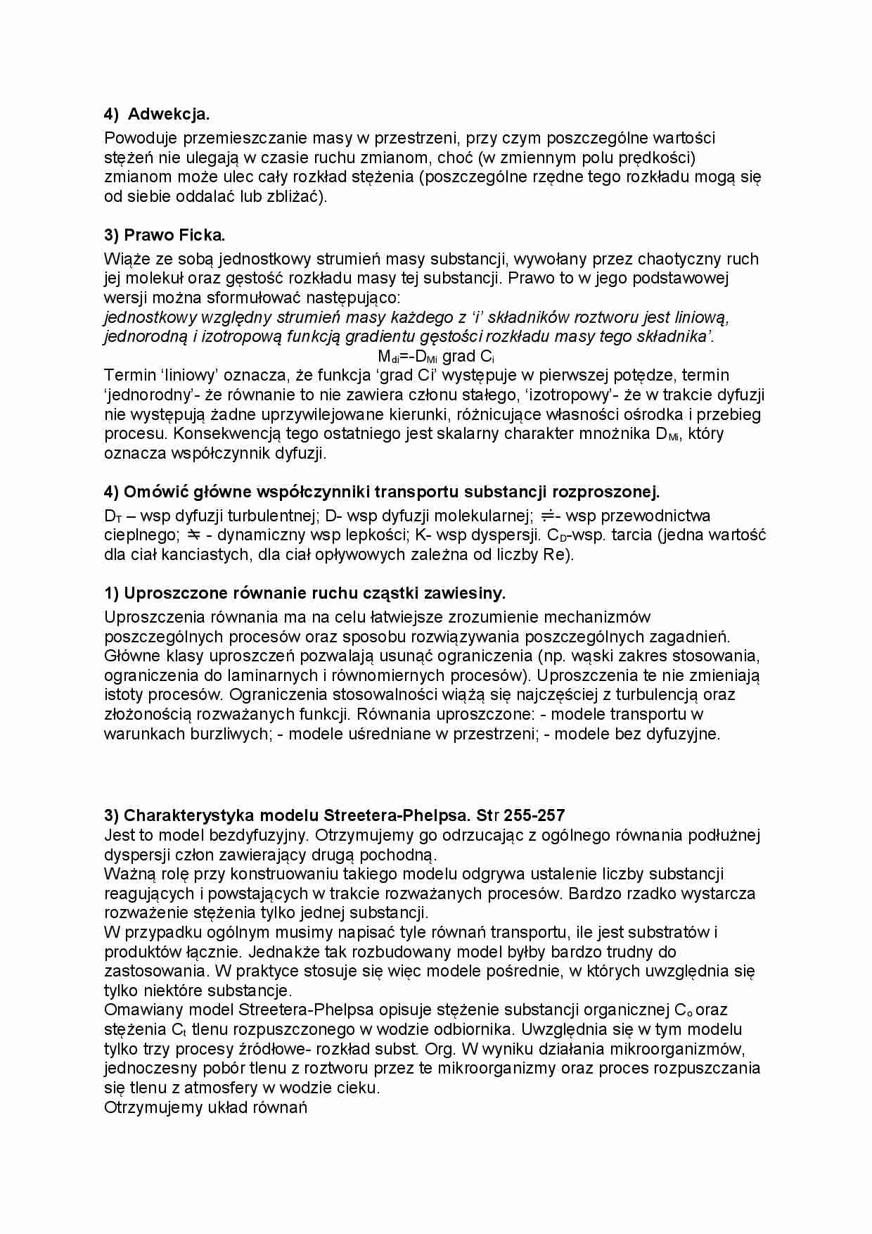 Migracja zanieczyszczeń-pytania na egzamin - strona 1