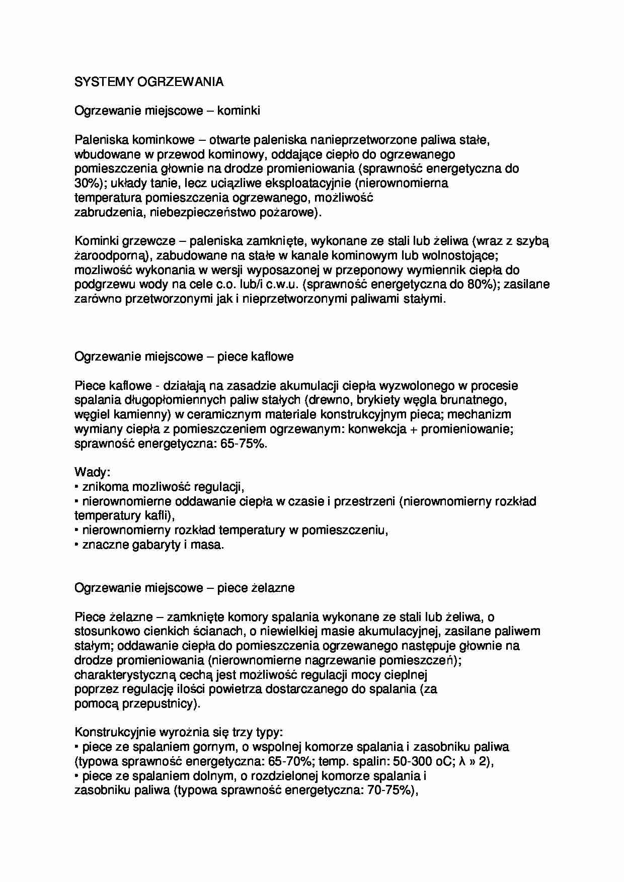 Miejscowe systemy ogrzewania - strona 1