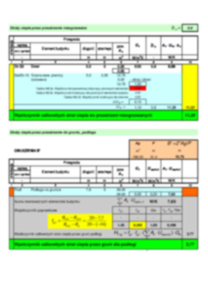 Przykład obliczeniowy-obciążenie cieplne pomieszczeń wg PN 12831 - strona 2