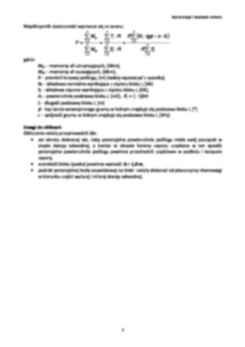 Obliczenia współczynnika stateczności skarpy odwodnej - strona 2