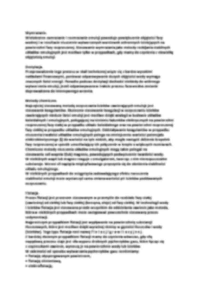 Metody niszczenia emulsji - strona 2