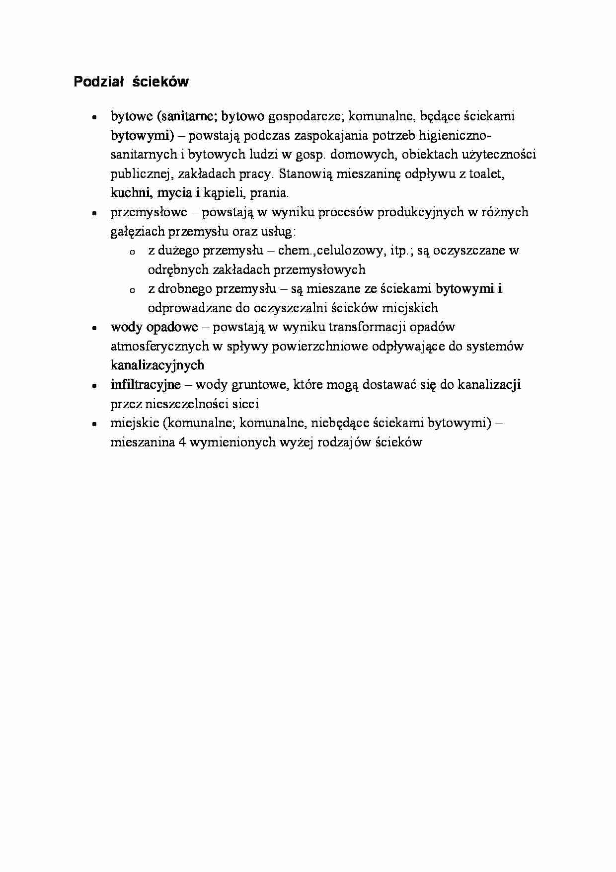 Podział ścieków - strona 1