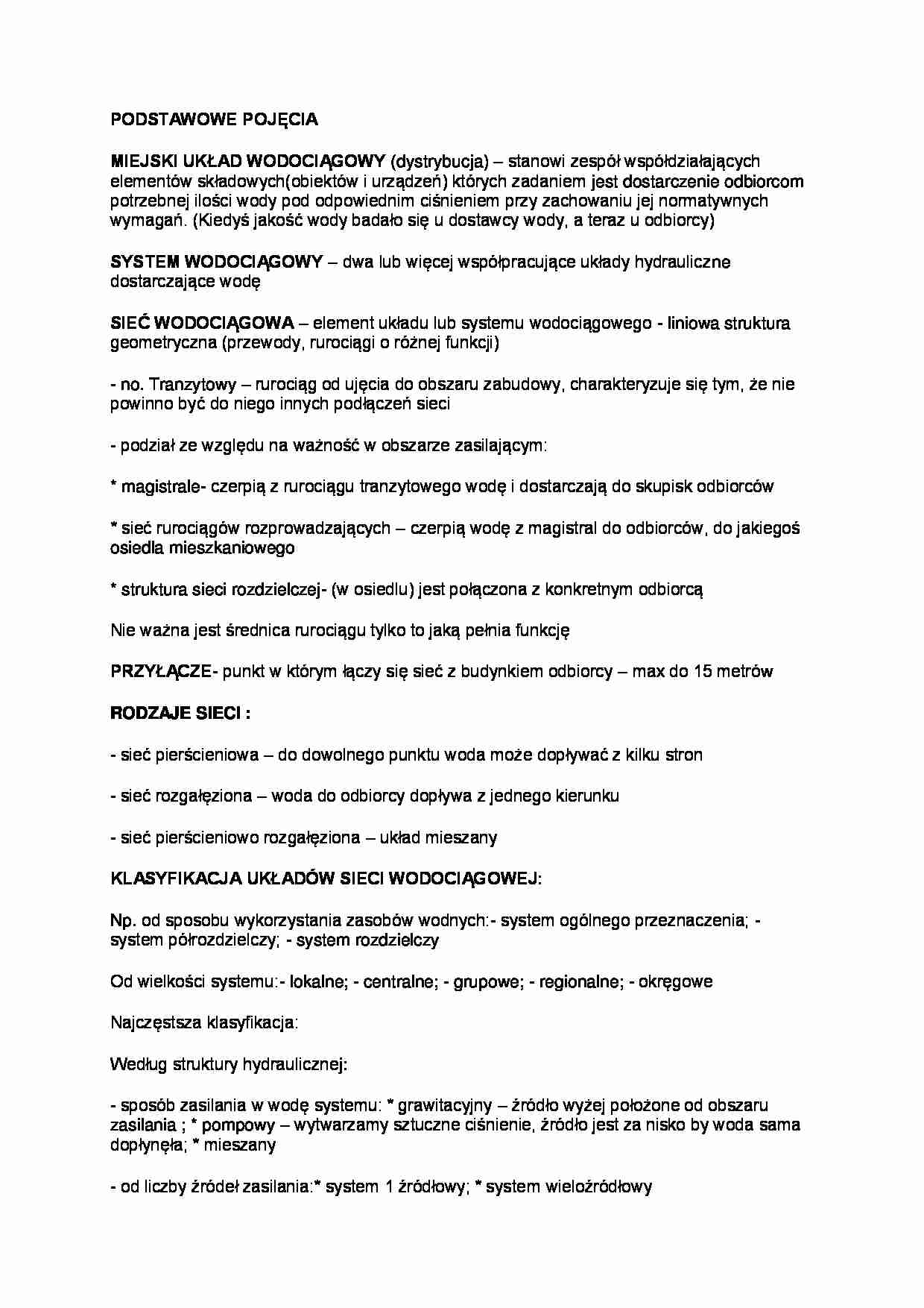 Podstawowe pojęcia na egzamin - strona 1