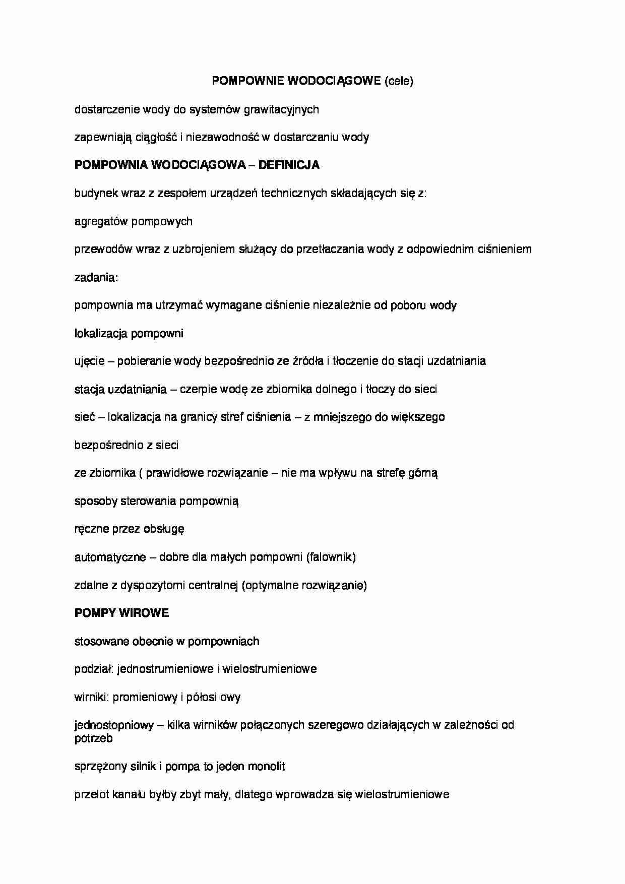 Pompownie wodociągowe - strona 1