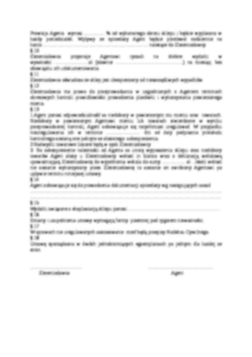 Wzór pisma-Umowa agencyjna - strona 2