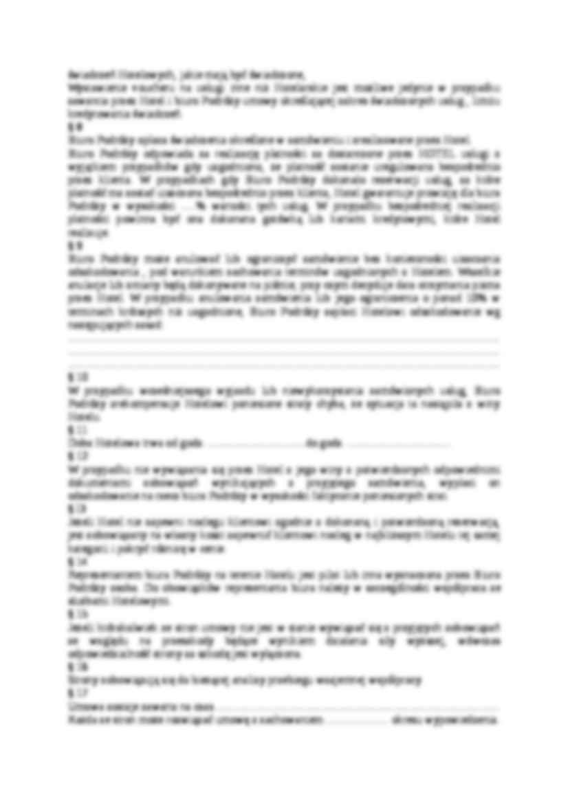 Umowa o świadczenie usług przez hotel na rzecz biura podróży - strona 2