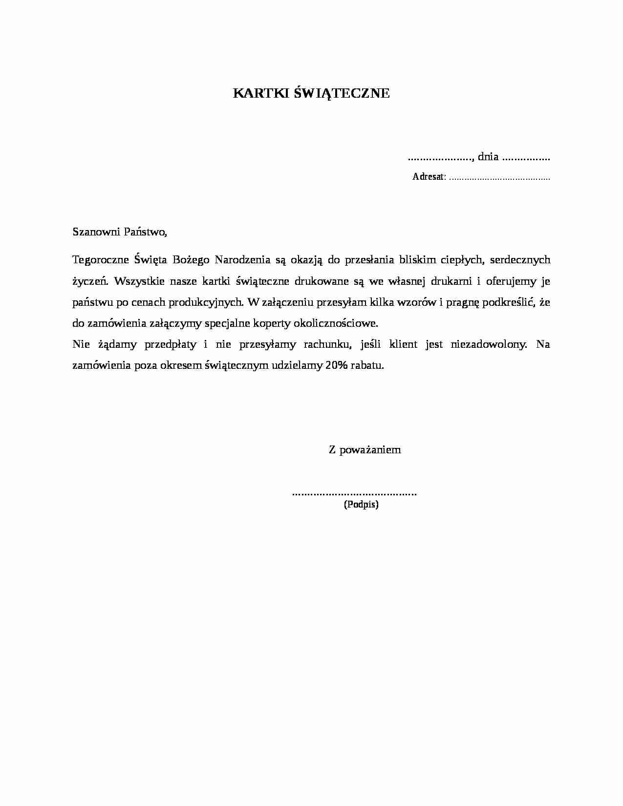 Wzór-Kartki świąteczne - strona 1