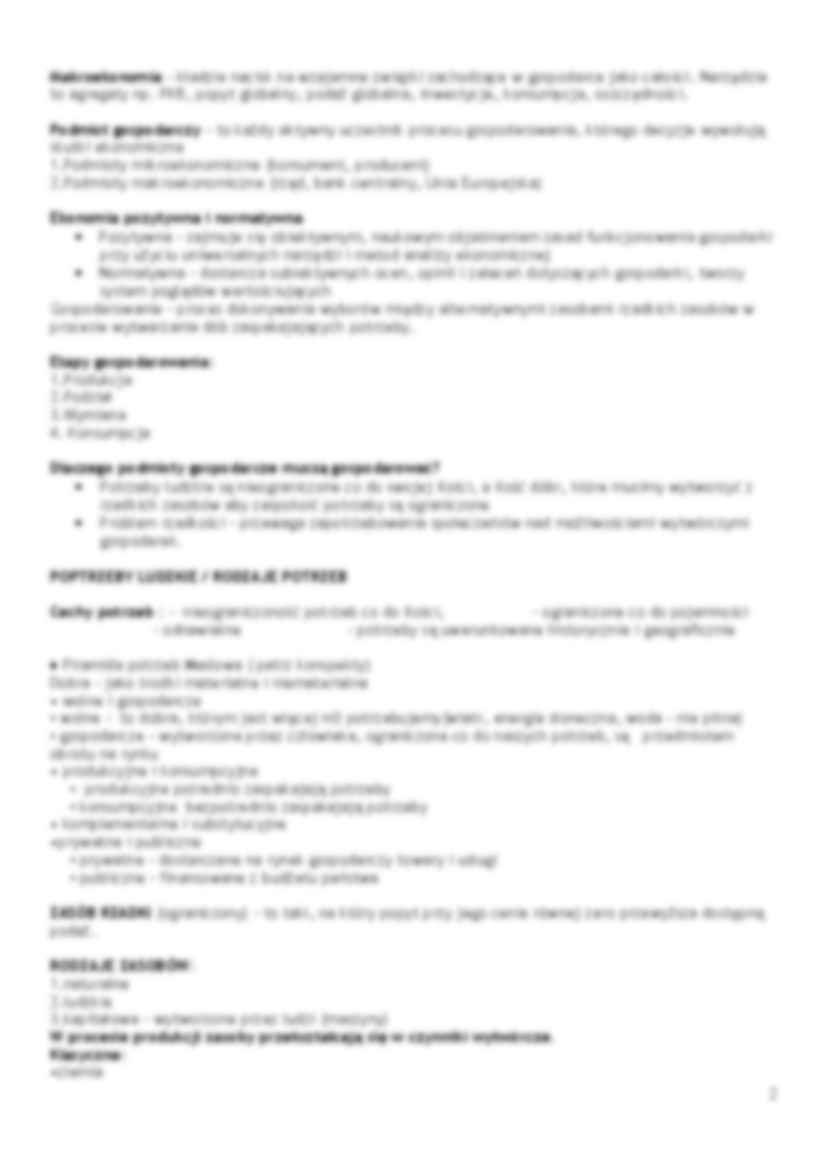 Mikroekonomia wykłady dr Szudy - strona 2