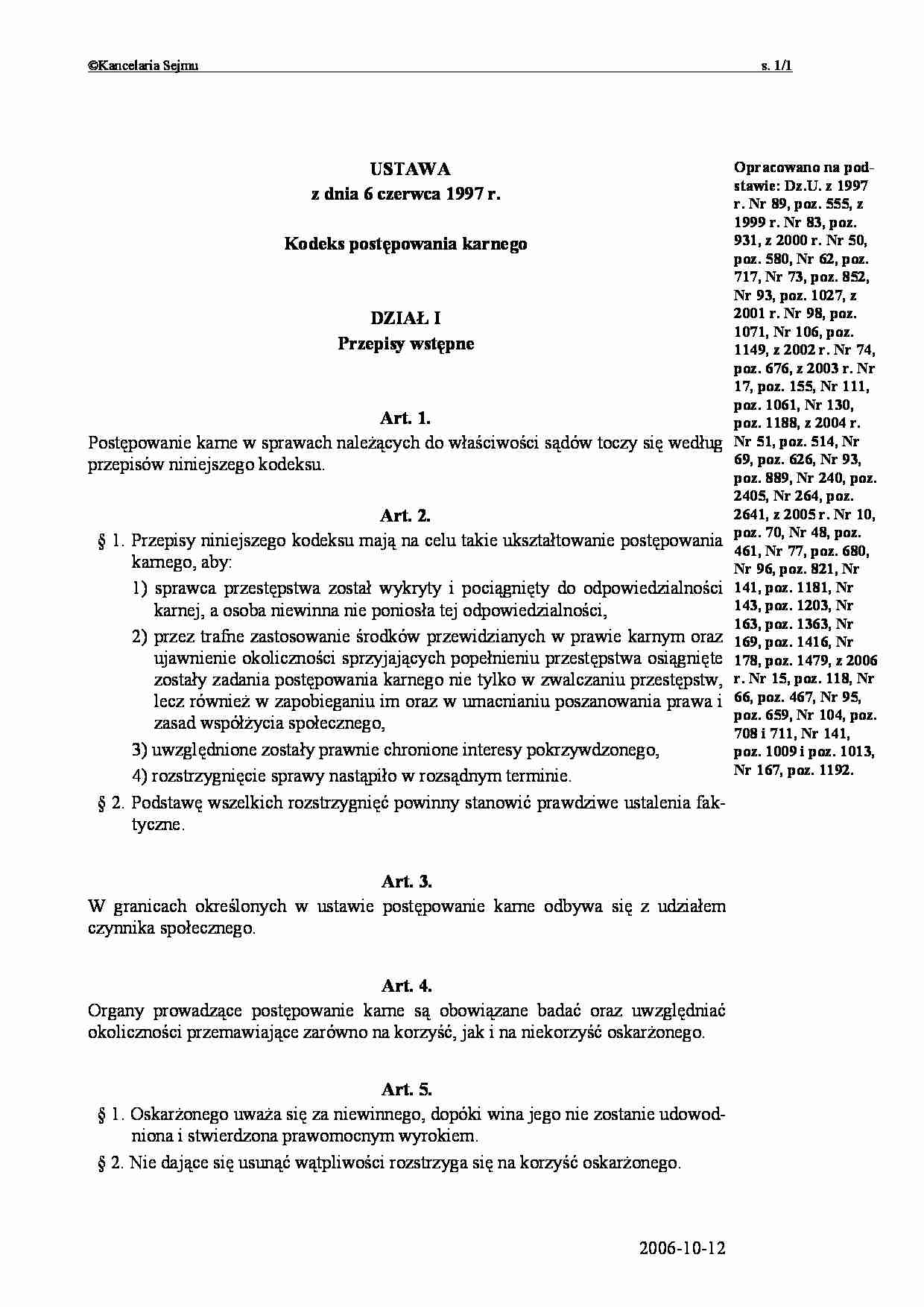 Wykład - prawoznastwo - KPK - strona 1