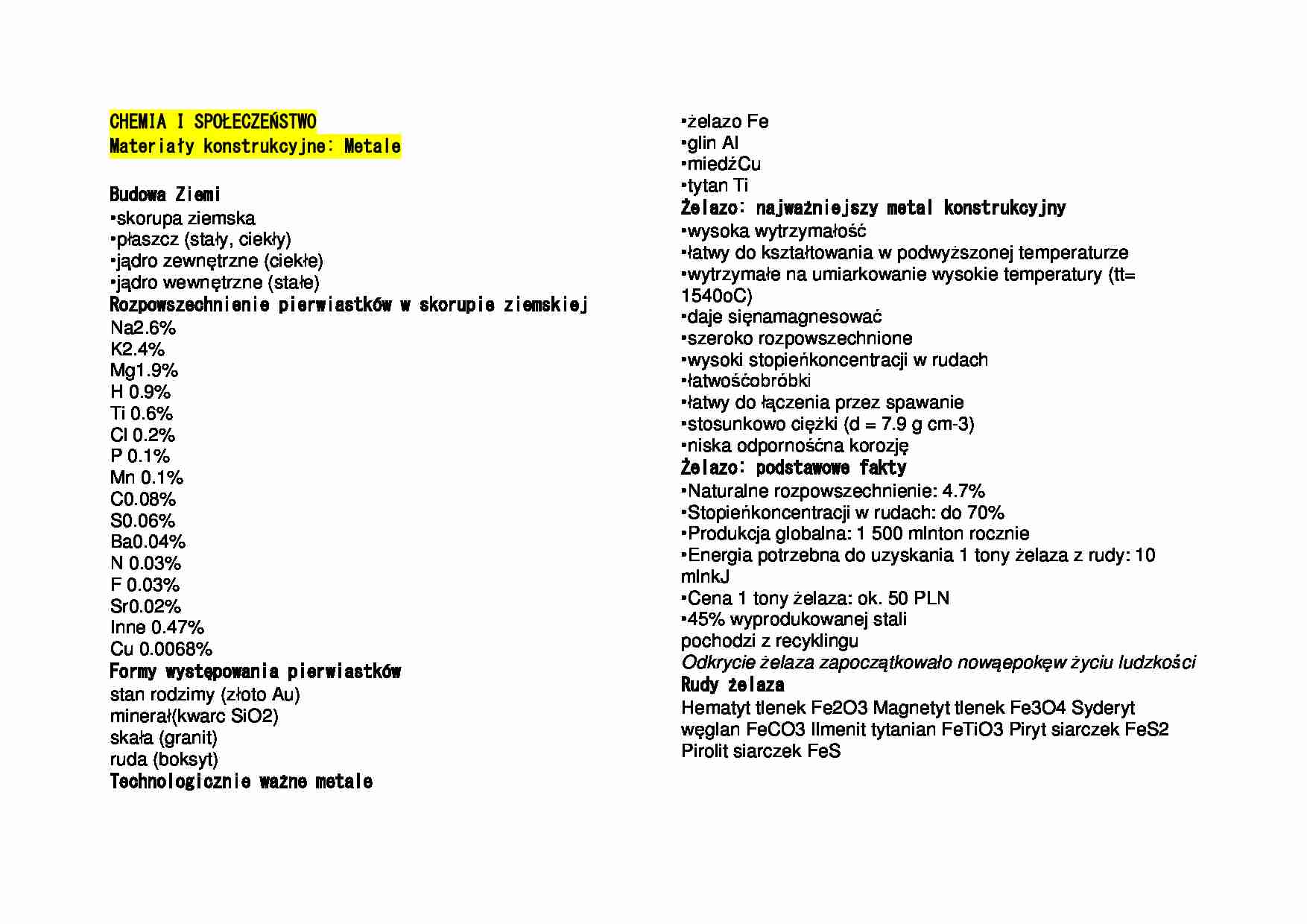 Materiały konstrukcyjne-metale - strona 1