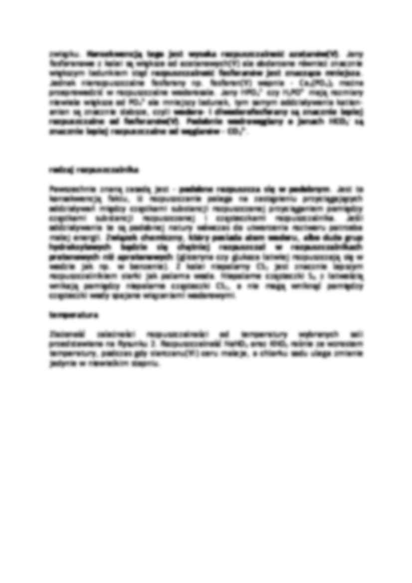Czynniki wpływające na rozpuszczalność związków chemicznych - strona 2