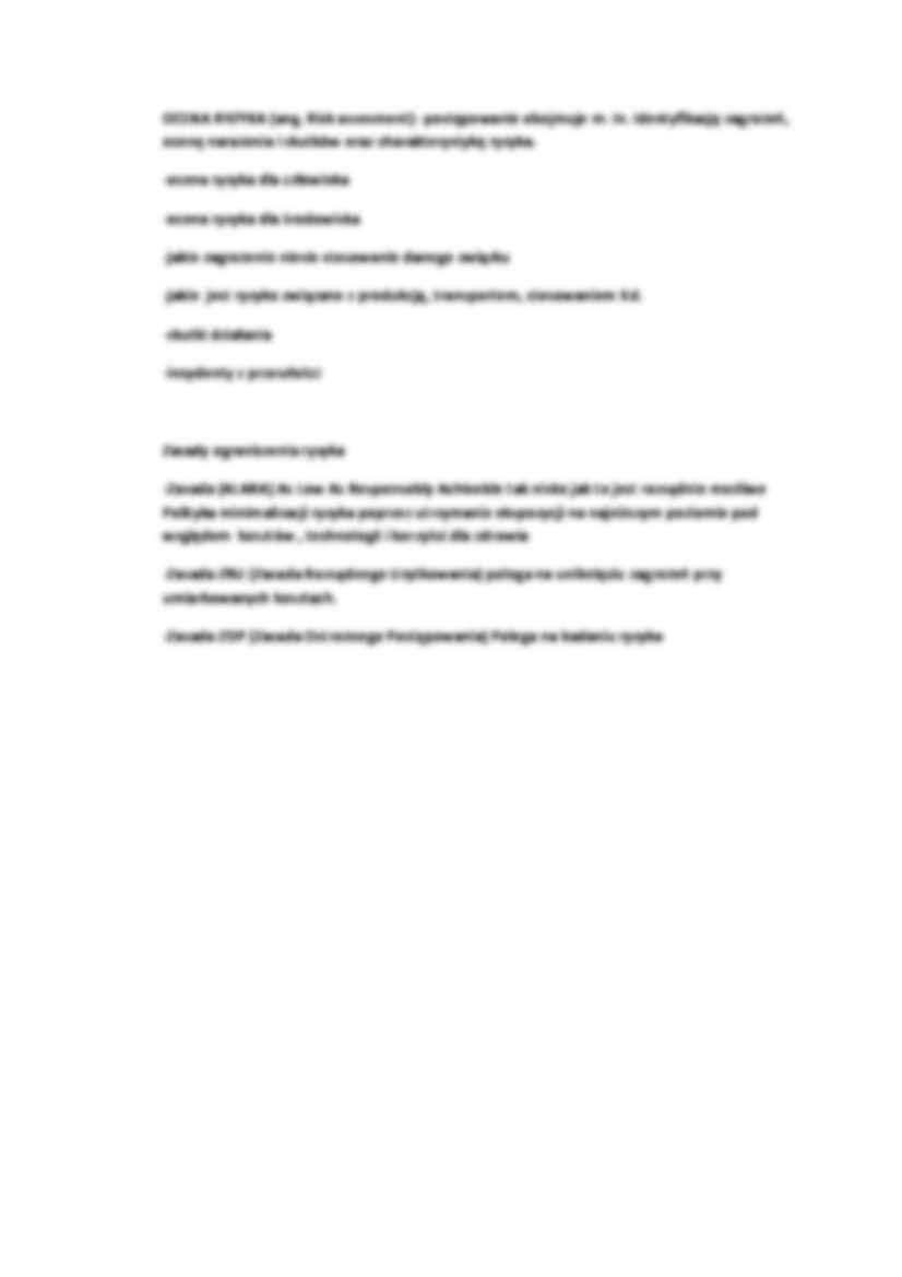 Narażenie, ryzyko, zagrożenia - strona 2