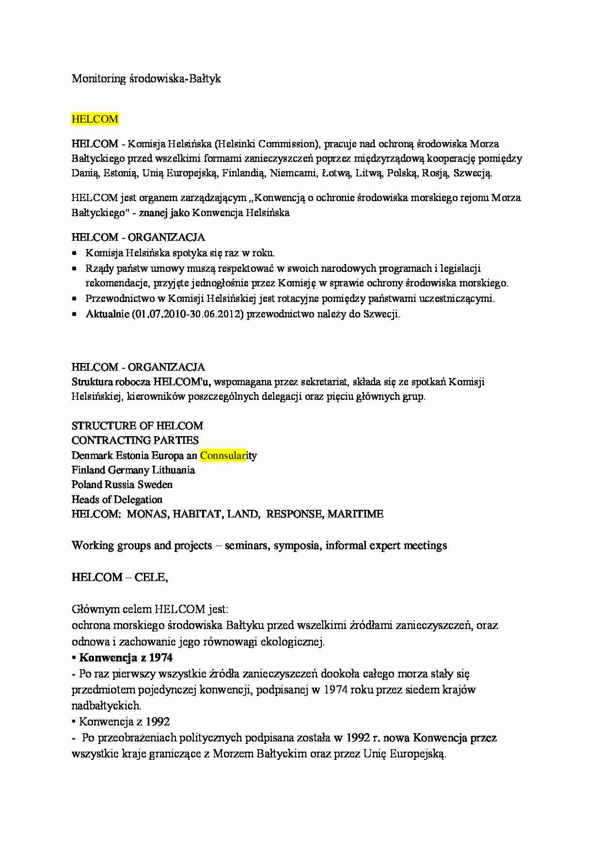 Monitoring środowiska - Bałtyk - strona 1