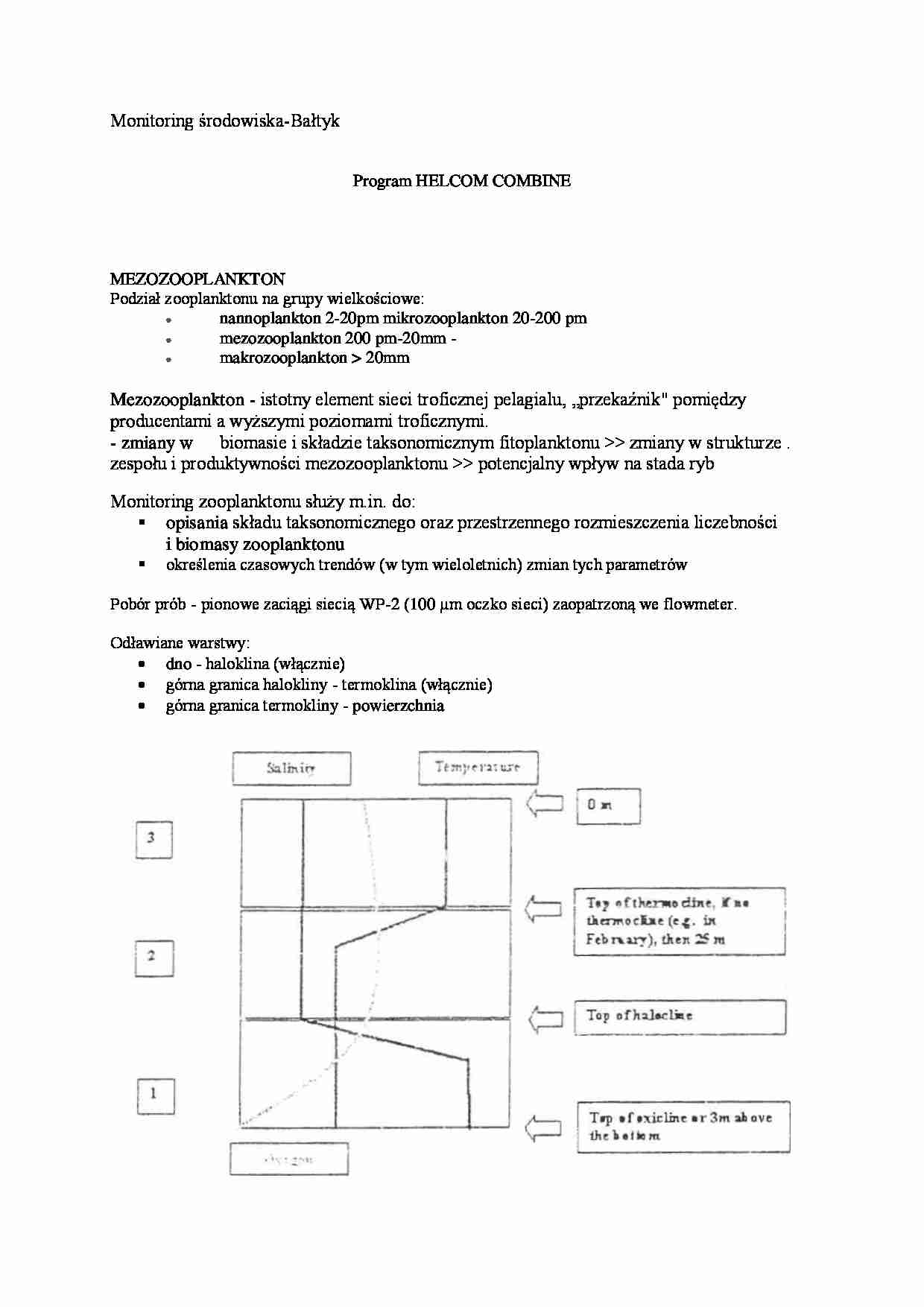 Program Helcom Combine- Mezooplankton - strona 1