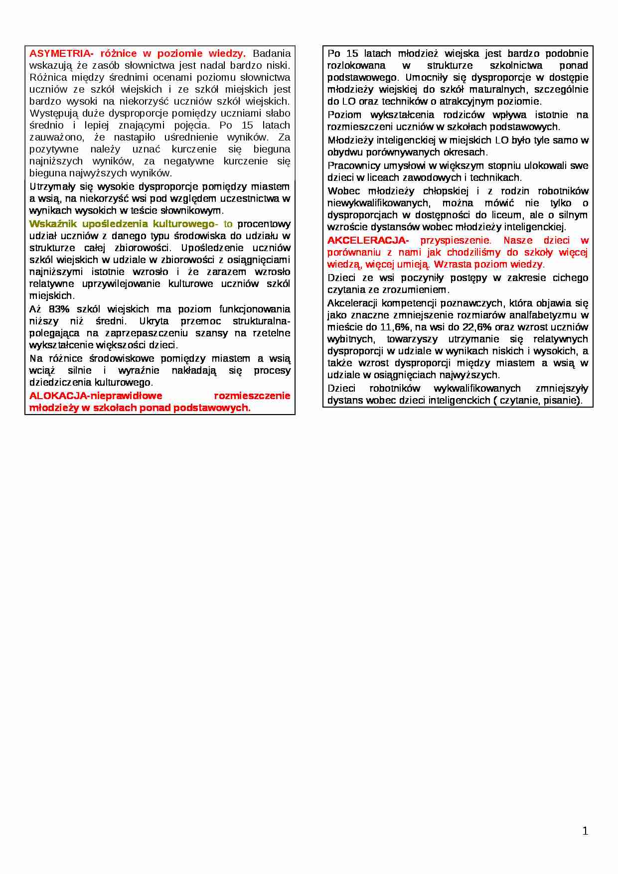Asymetria- pedagogika - strona 1