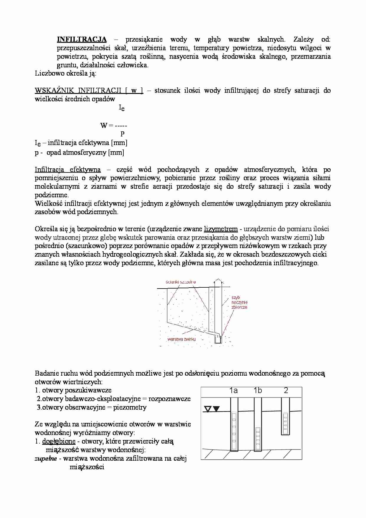 Infiltracja - definicja zagadnienia - strona 1