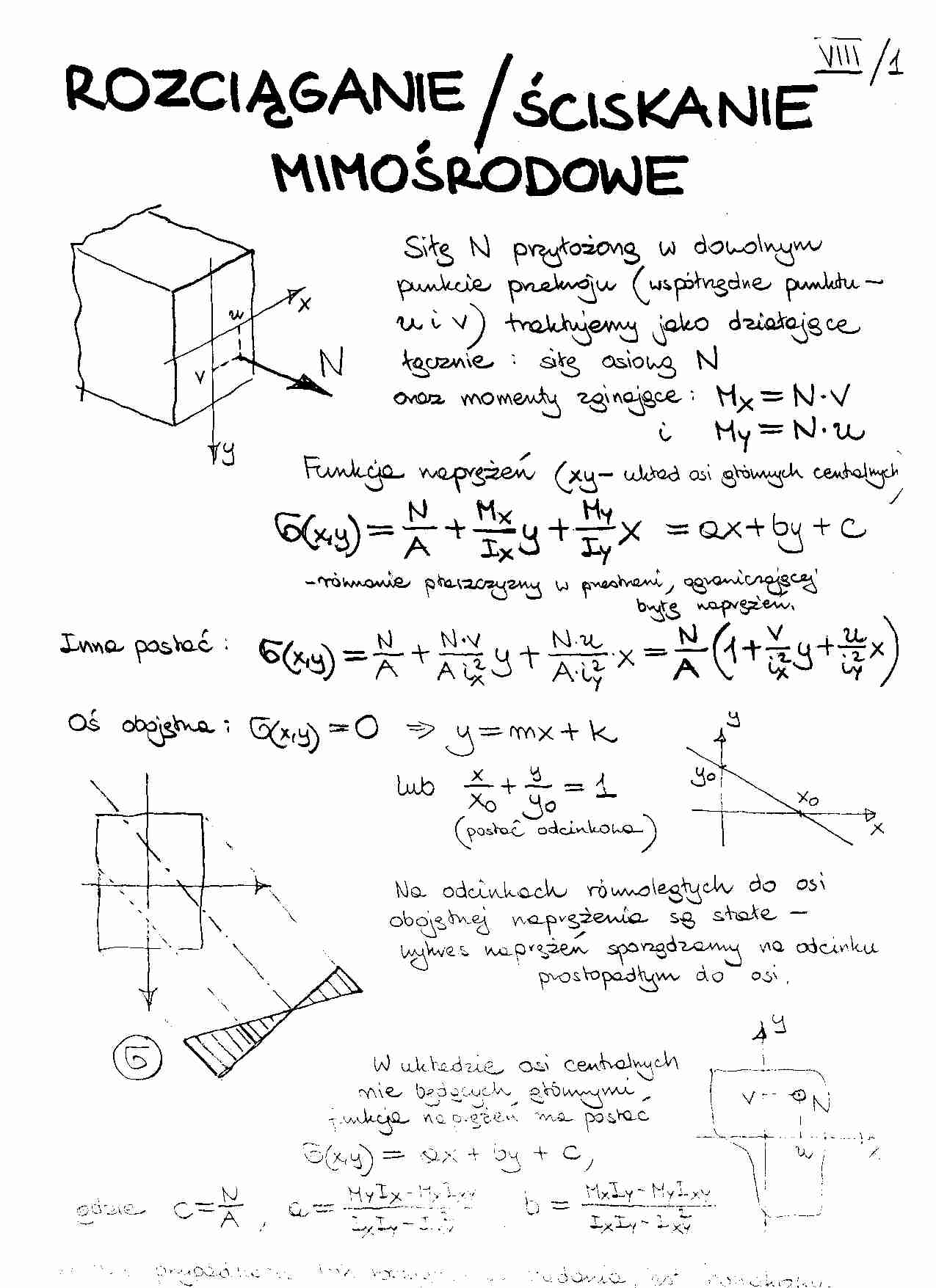 Ćwiczenia - rozciąganie, ściskanie mimośrodowe - strona 1