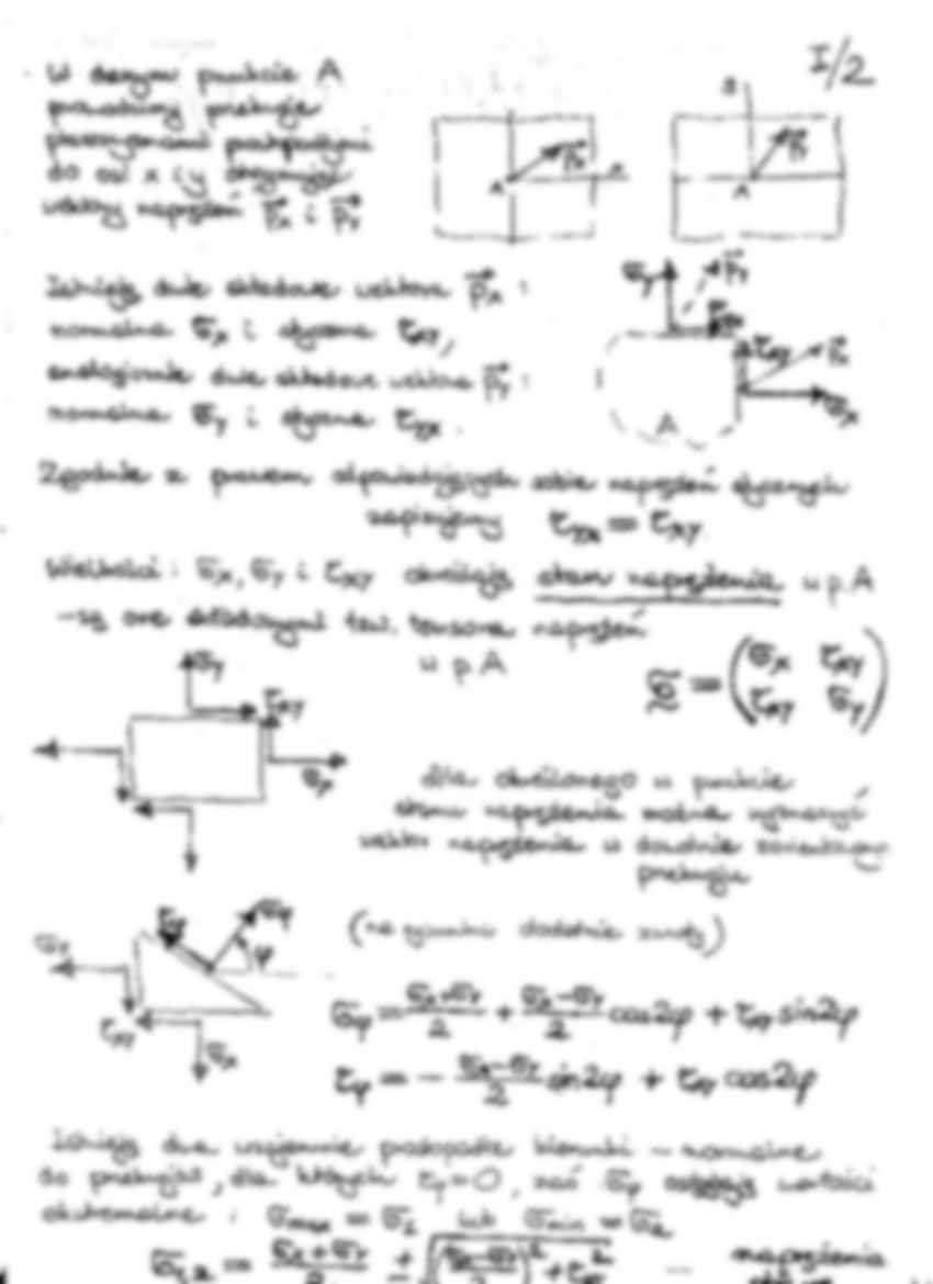Ćwiczenia - stan naprężenia - strona 2