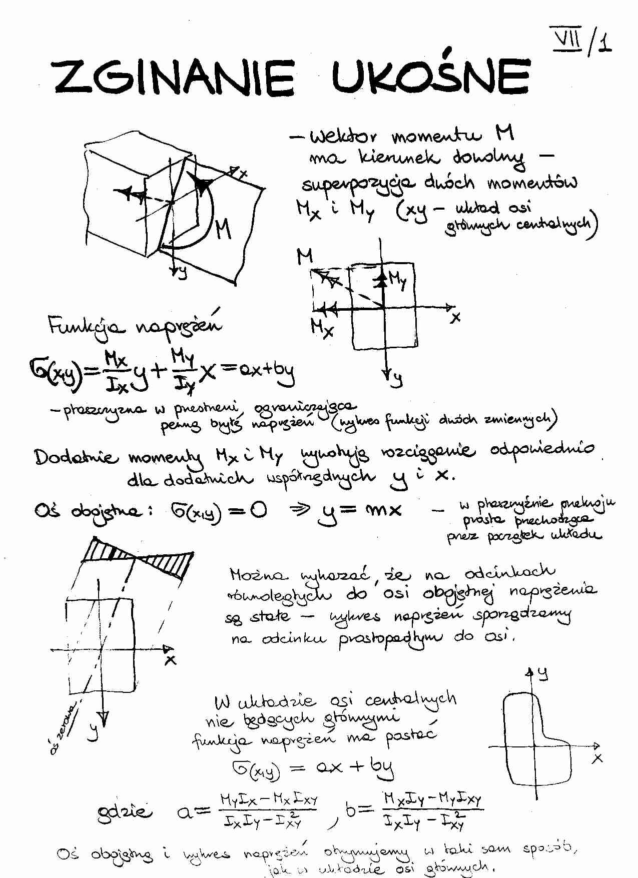 Ćwiczenia - zginanie ukośne - strona 1