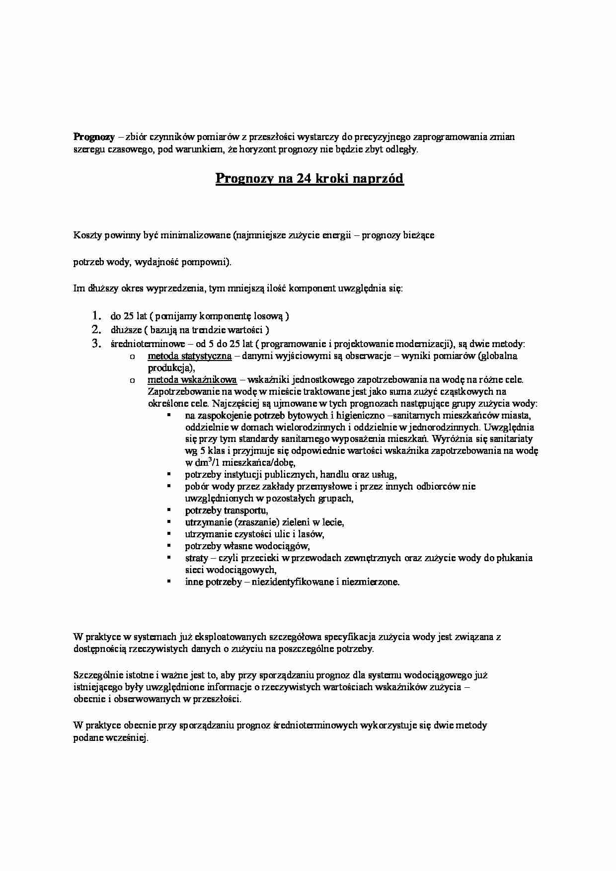 Prognozy na 24 kroki naprzód - strona 1