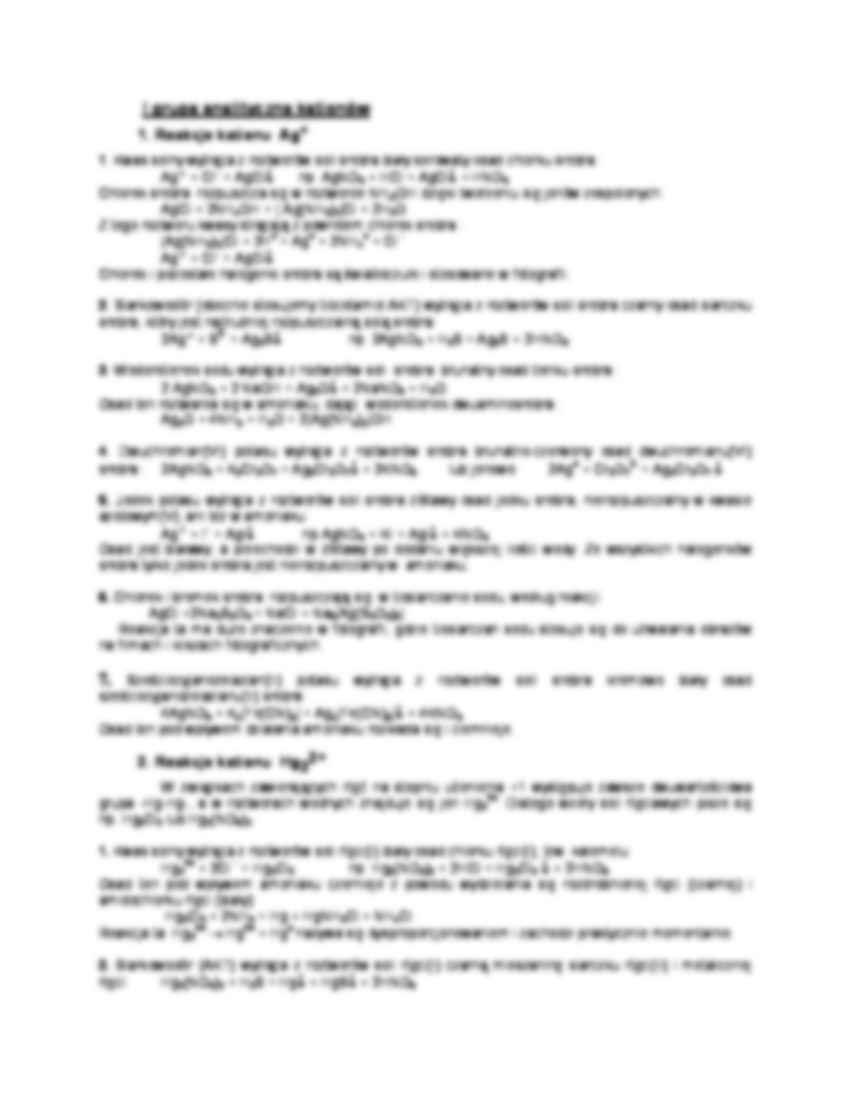 Analiza I i II grupa kationów-opracowanie - strona 2