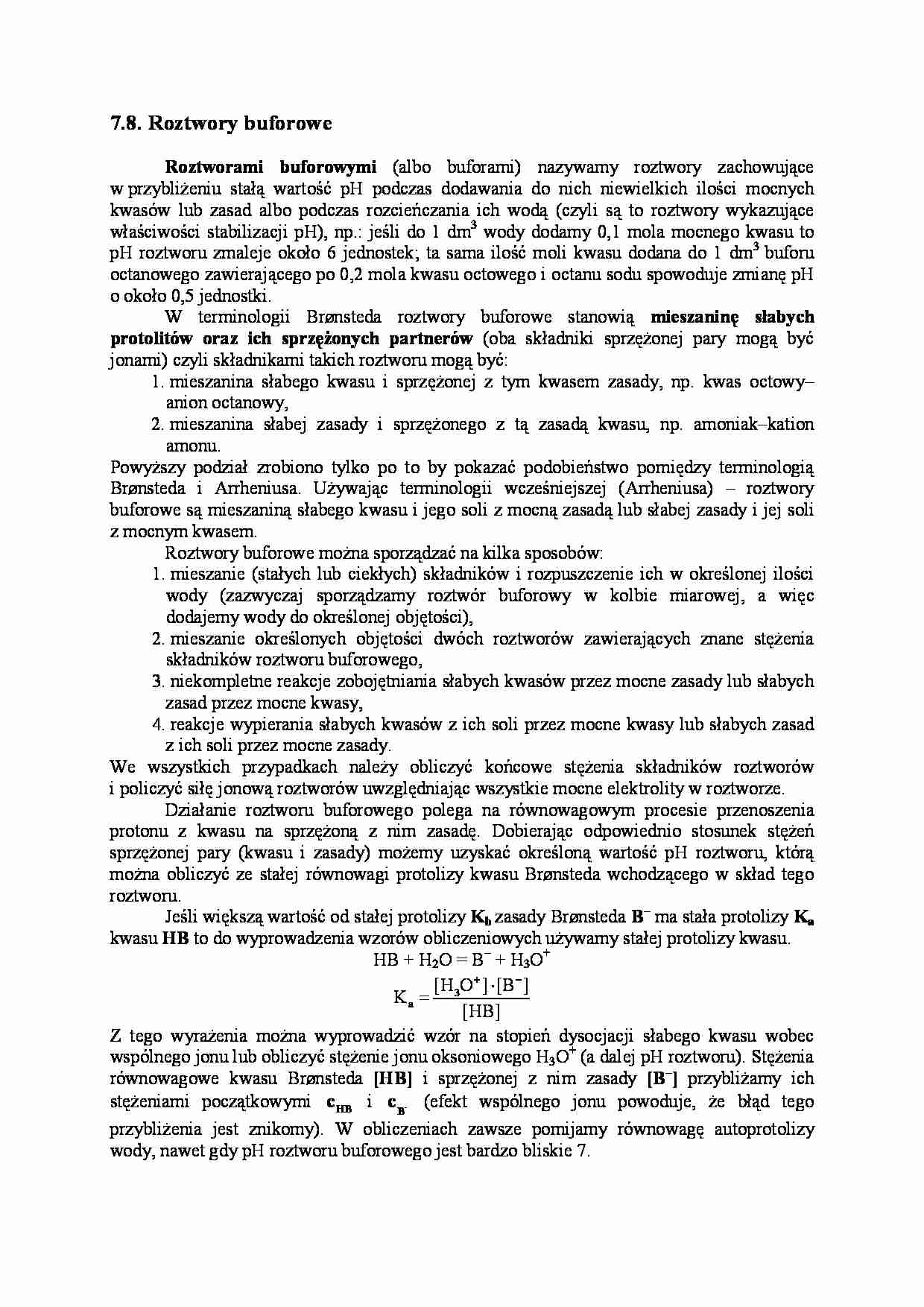 Roztwory buforowe-opracowanie - strona 1
