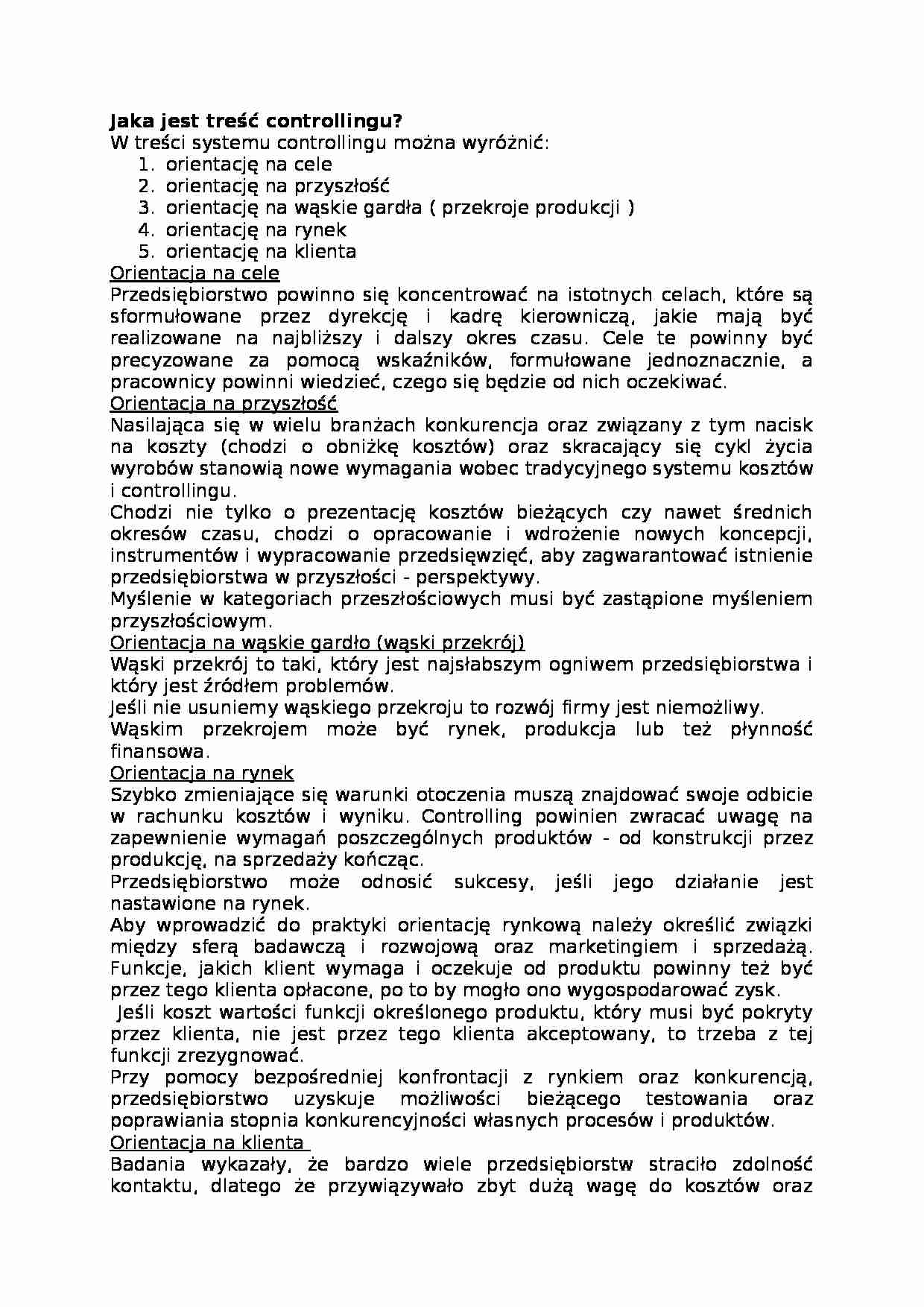 Treść controllingu-opracowanie - strona 1